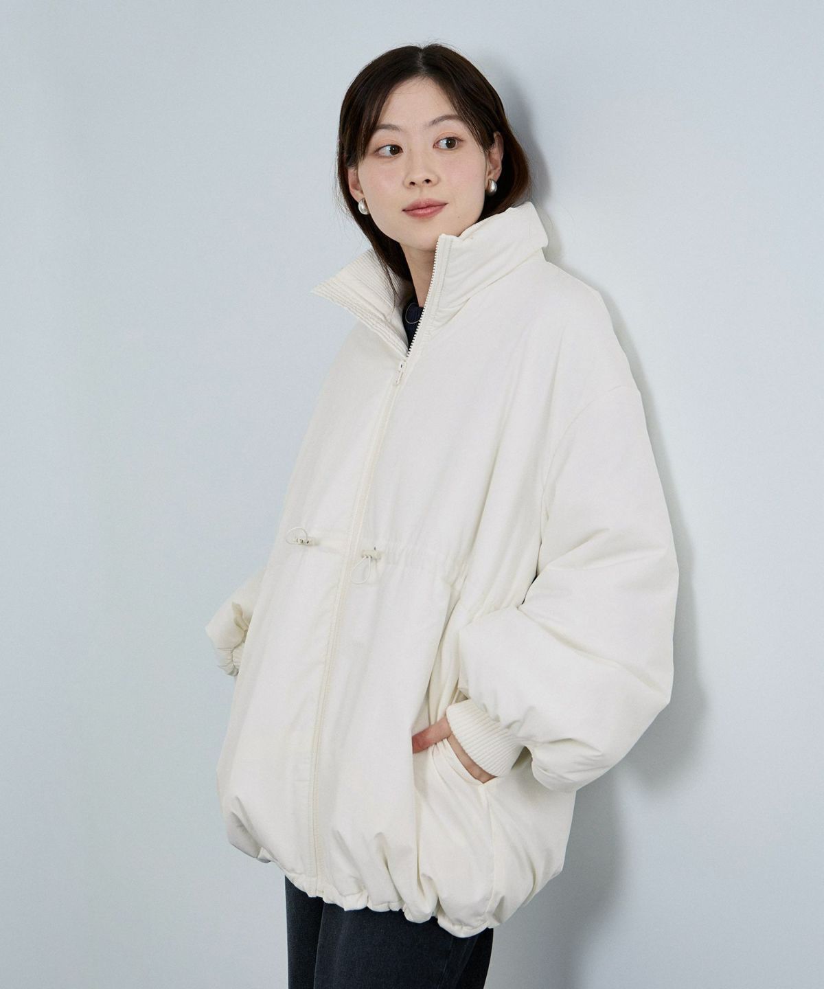 nAvy 中綿スタンドコート レディース