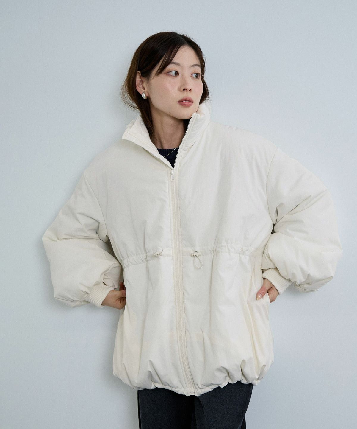 nAvy 中綿スタンドコート レディース