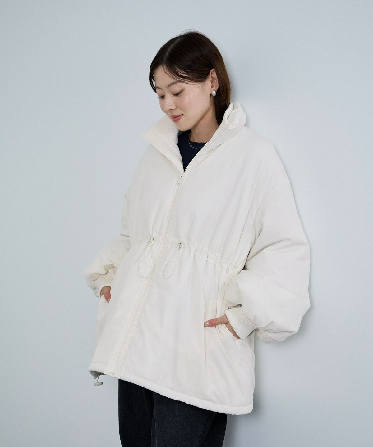 nAvy 中綿スタンドコート レディース