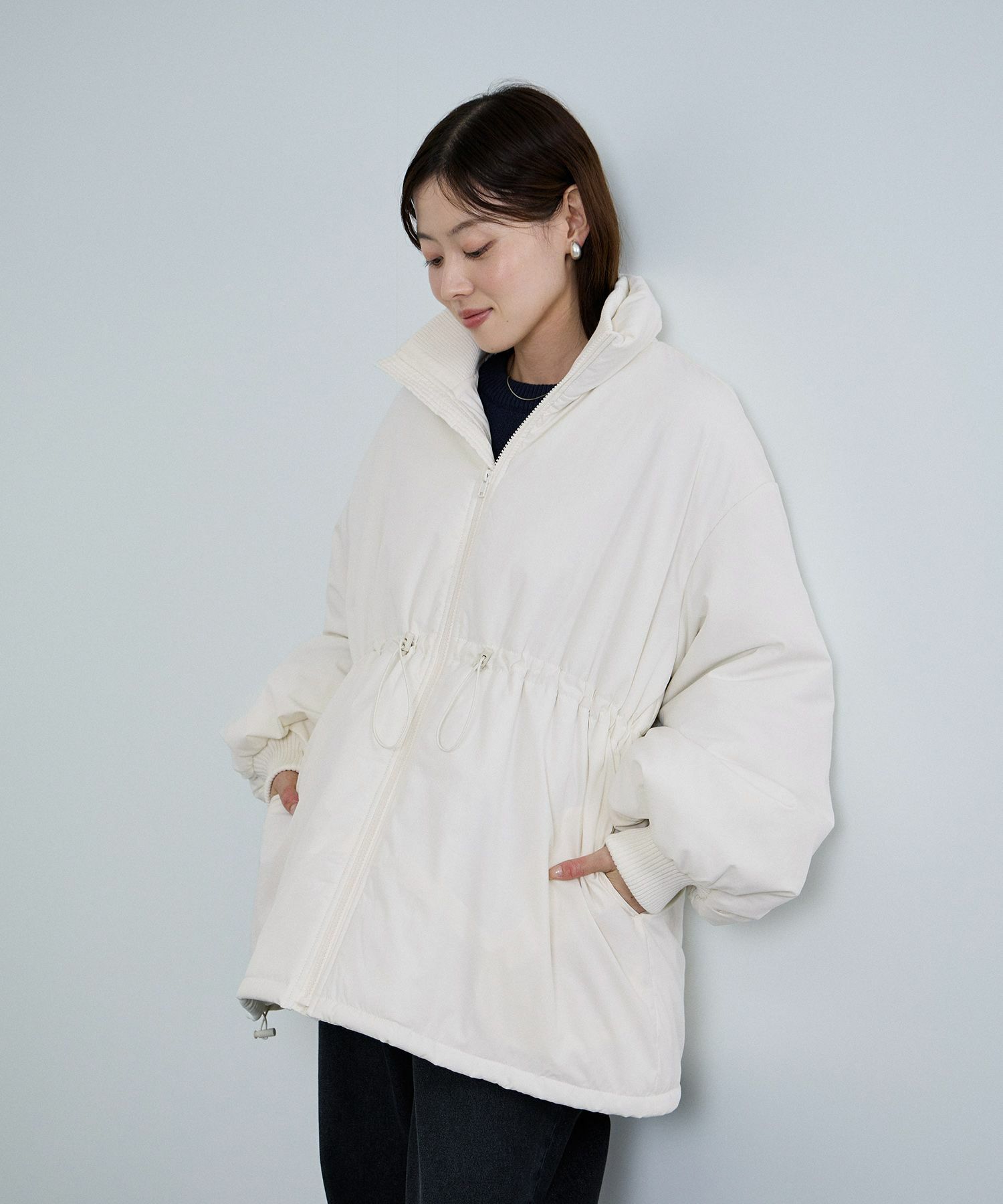 nAvy 中綿スタンドコート レディース