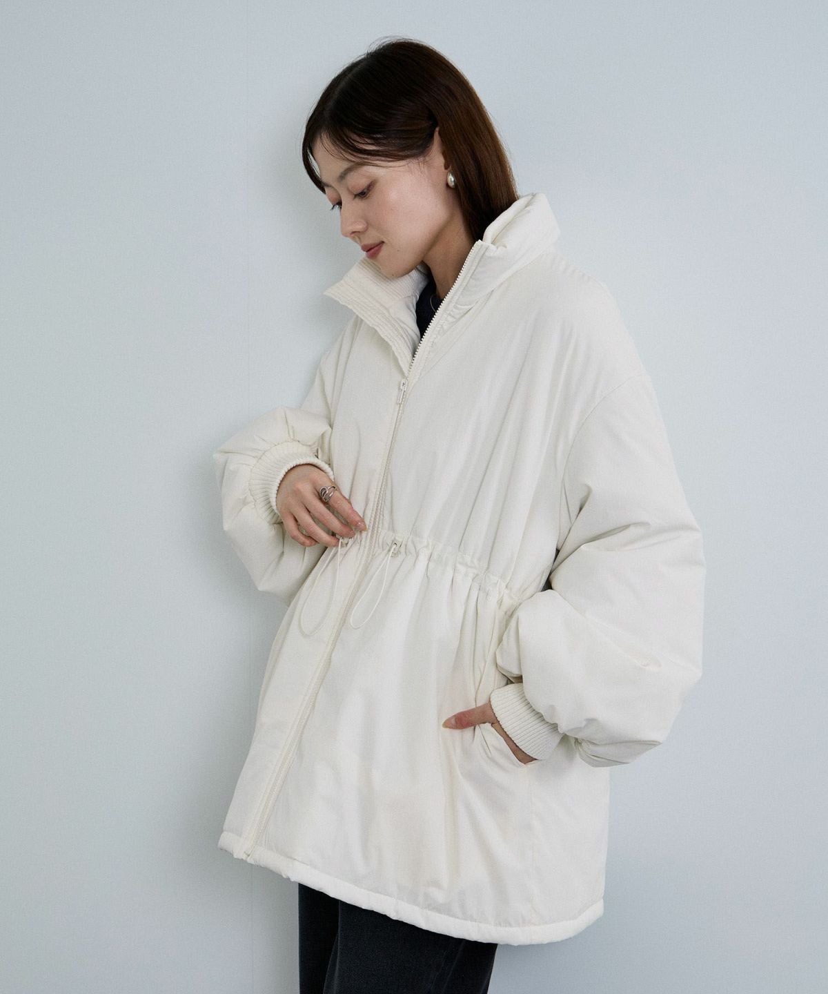 nAvy 中綿スタンドコート レディース