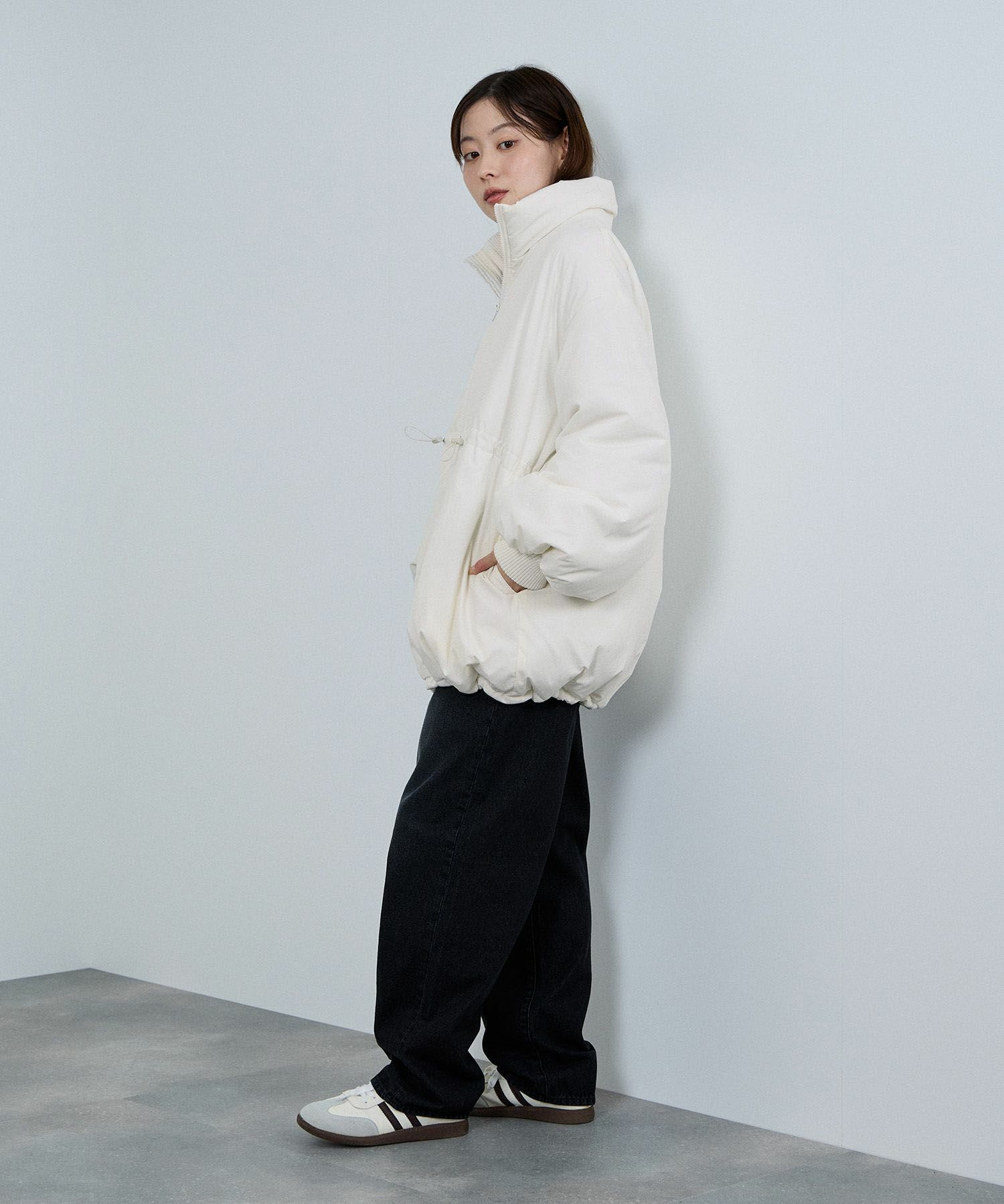 nAvy 中綿スタンドコート レディース