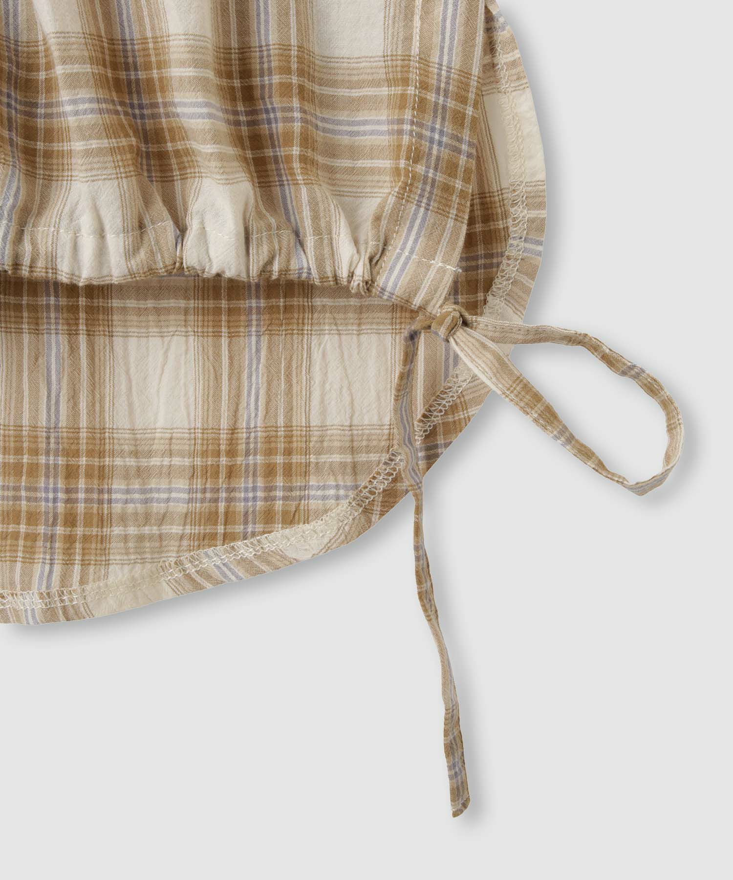 Idnes  ドロストチェックシャツ レディース商品画像-6