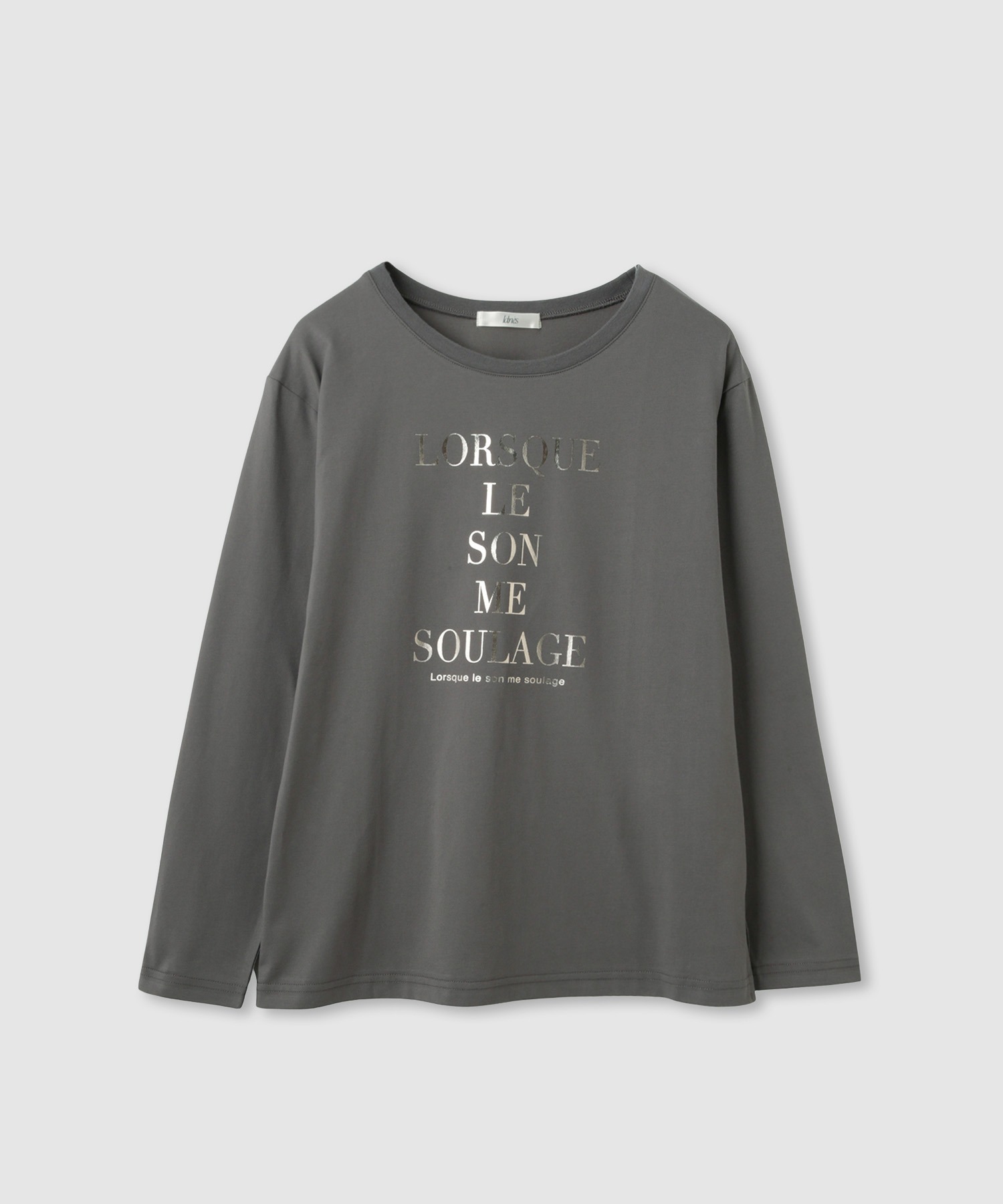 Idnes  箔ロゴプリントロングスリーブTシャツ レディース メール便 対応商品商品サムネイル-8