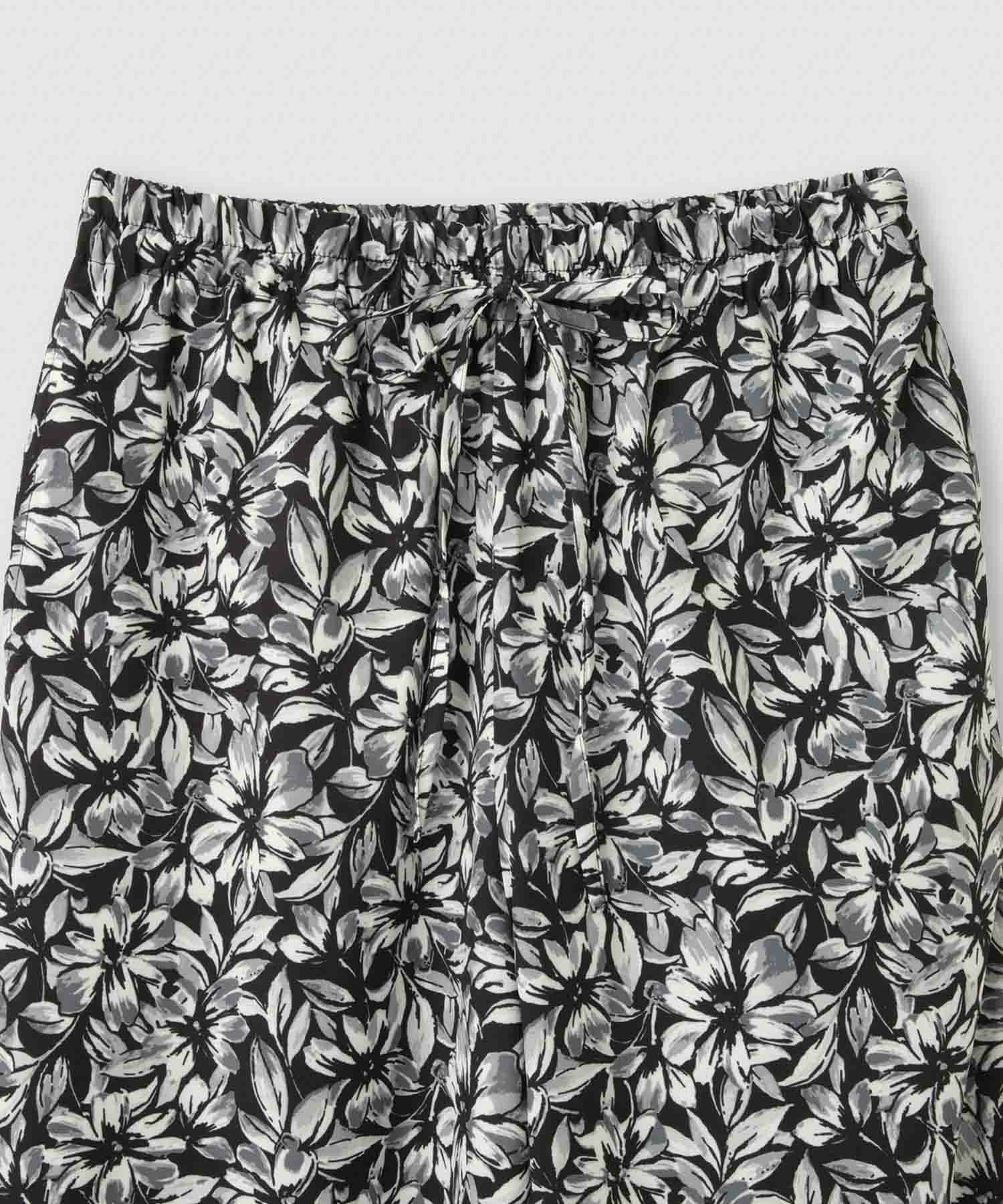 Idnes フラワー柄プリントイージーパンツ レディース