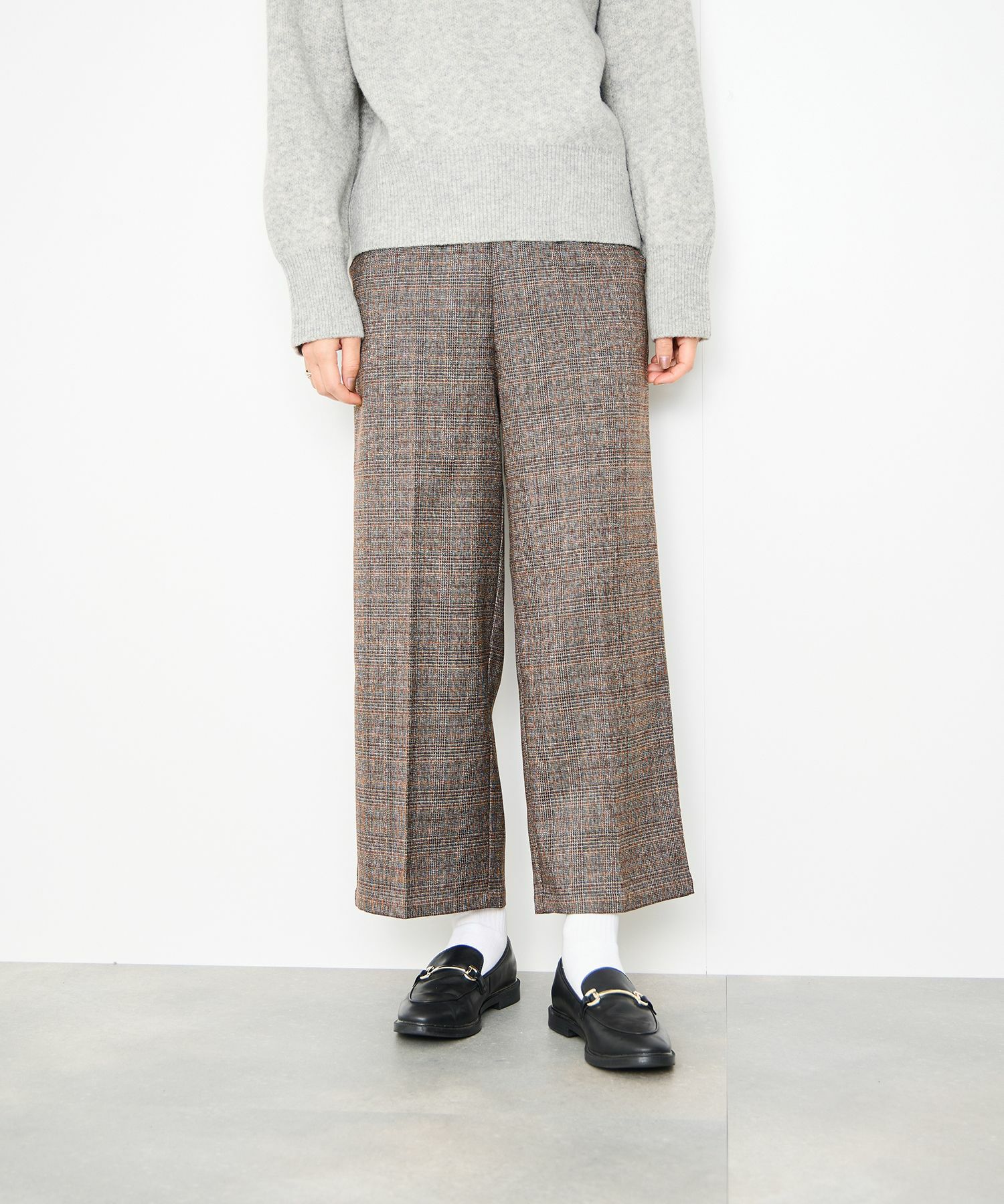 Idnes グレンチェックパンツ レディース商品画像-2