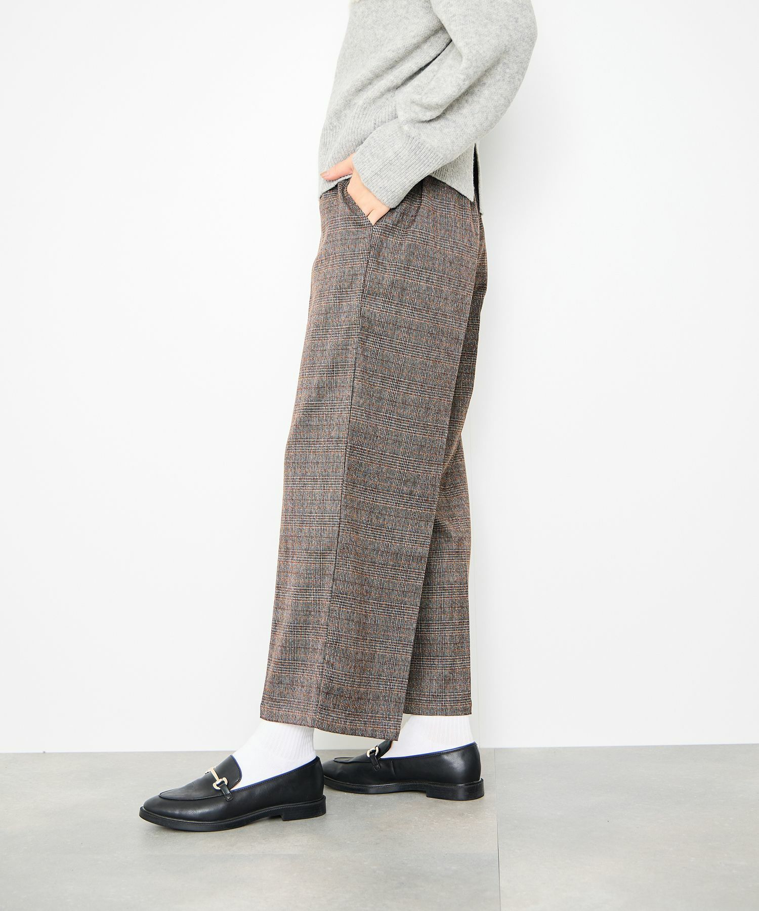 Idnes  グレンチェックパンツ レディース商品画像-3