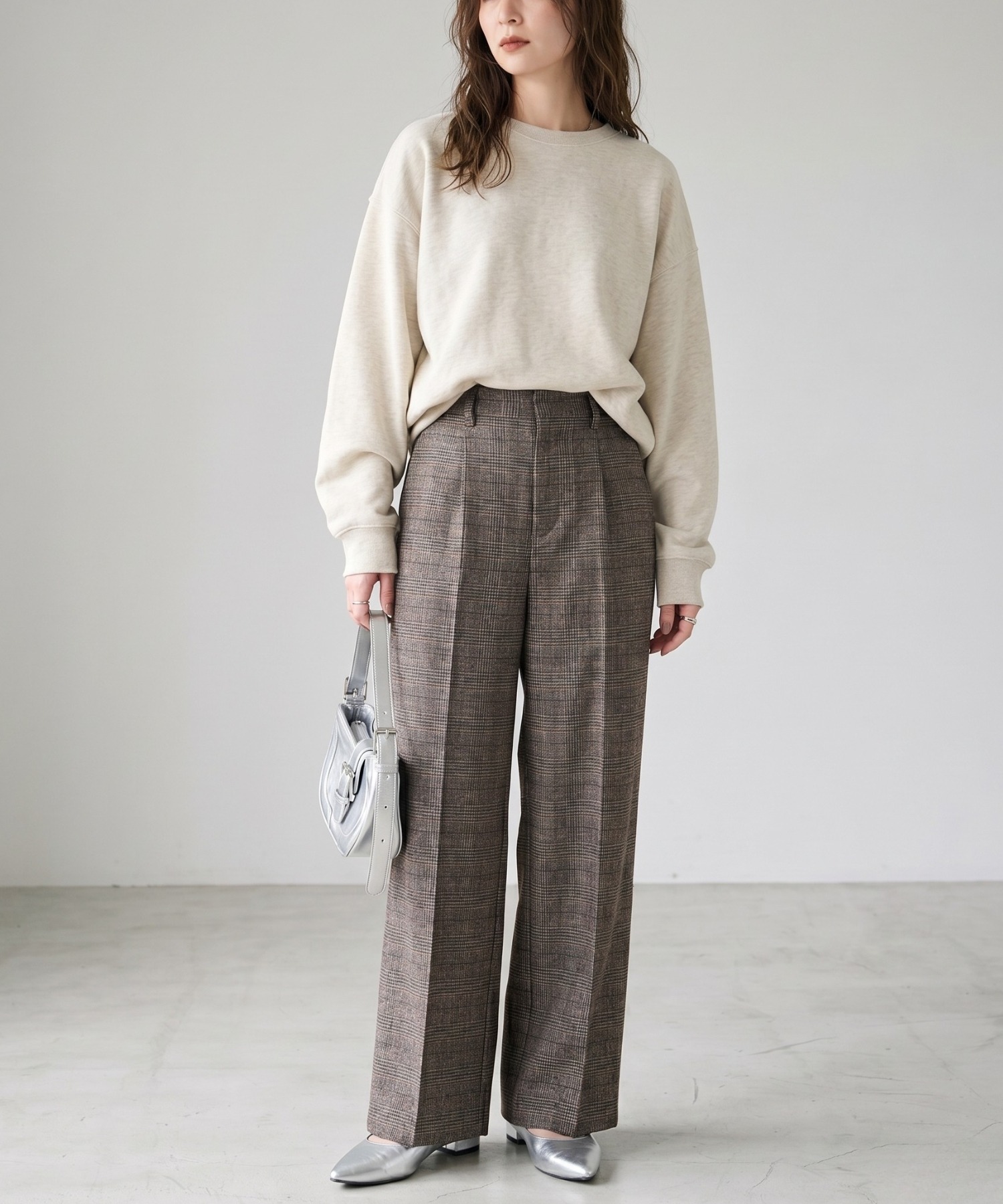 Idnes  グレンチェックパンツ レディース商品画像-9
