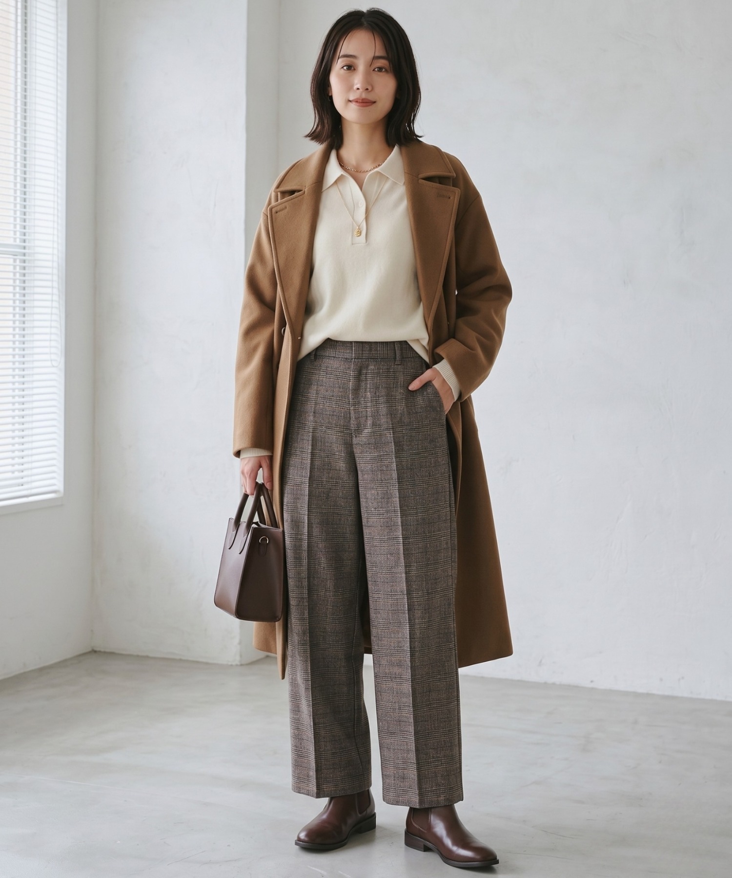 Idnes  グレンチェックパンツ レディース商品サムネイル-10