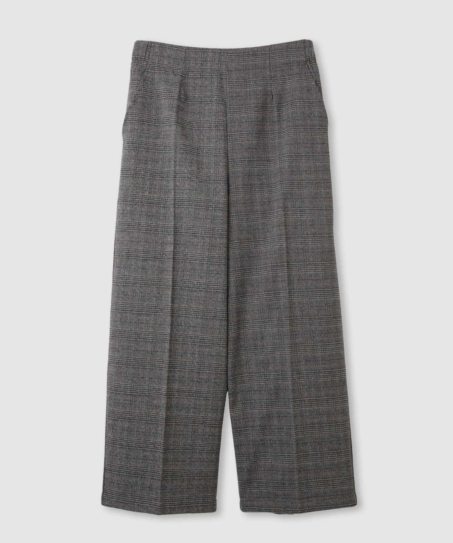 Idnes グレンチェックパンツ レディース