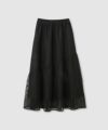 Idnes メッシュレーススカート レディース