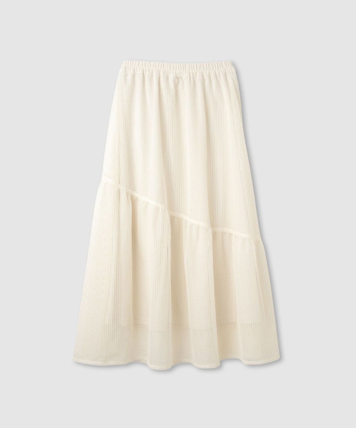 Idnes メッシュレーススカート レディース