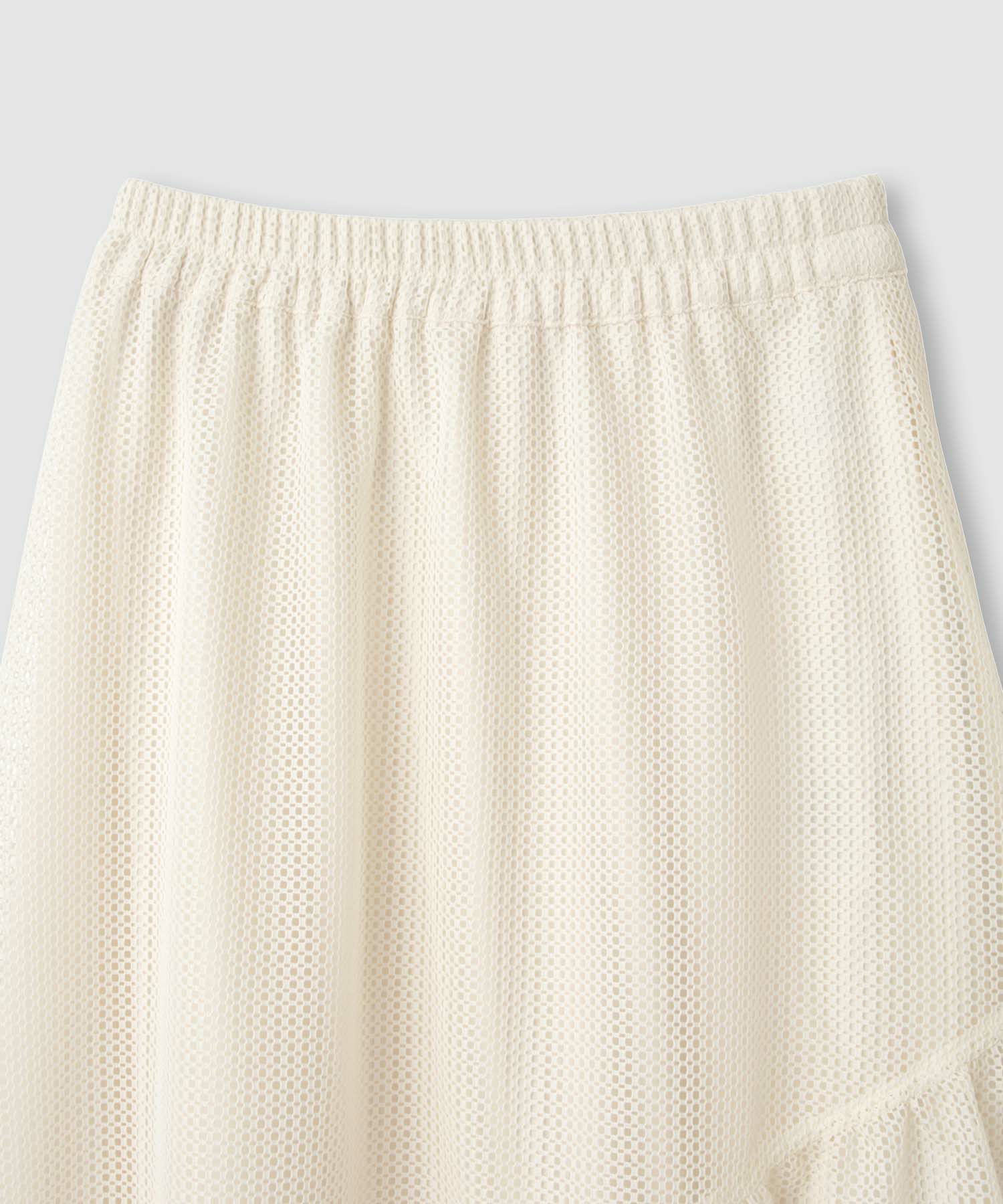 Idnes メッシュレーススカート レディース