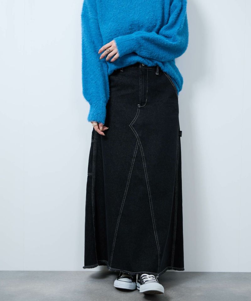 nAvy 毎日はきたくなるデニム「マイデニ」 ペインタースカート レディース