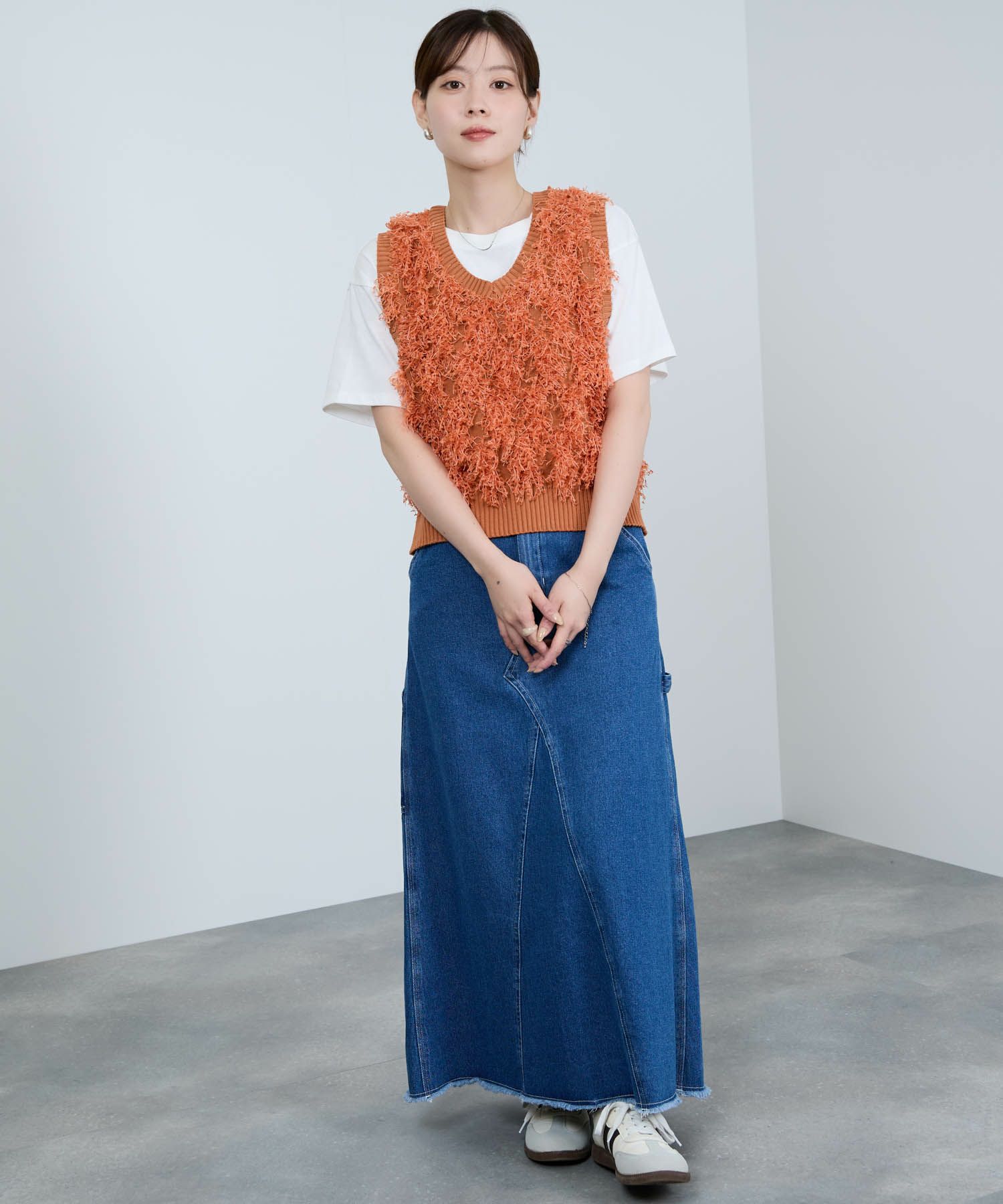 nAvy  毎日はきたくなるデニム「マイデニ」 ペインタースカート レディース商品画像-8