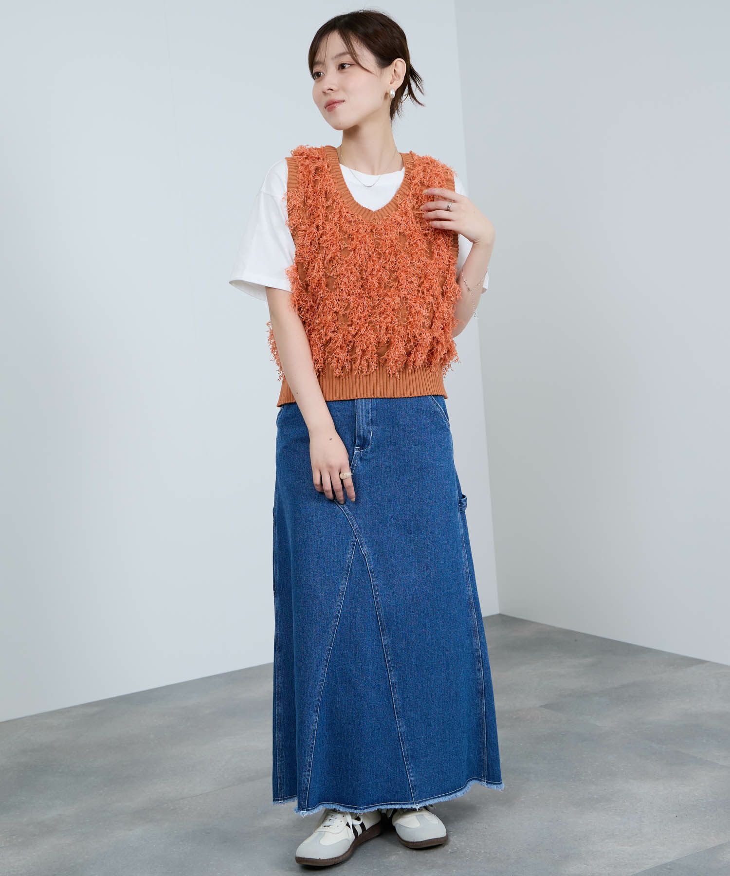 nAvy  毎日はきたくなるデニム「マイデニ」 ペインタースカート レディース商品画像-9