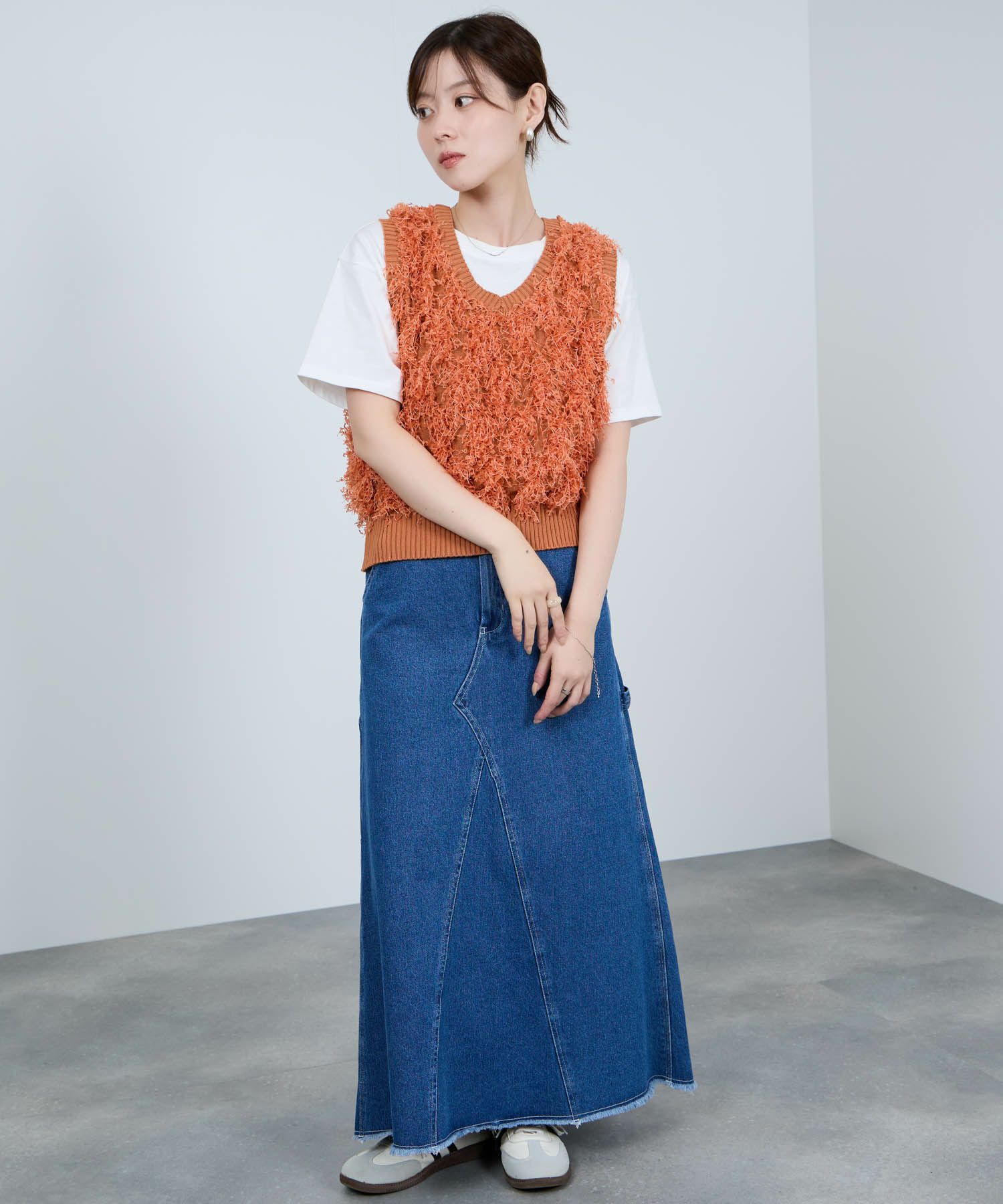 nAvy  毎日はきたくなるデニム「マイデニ」 ペインタースカート レディース商品画像-10