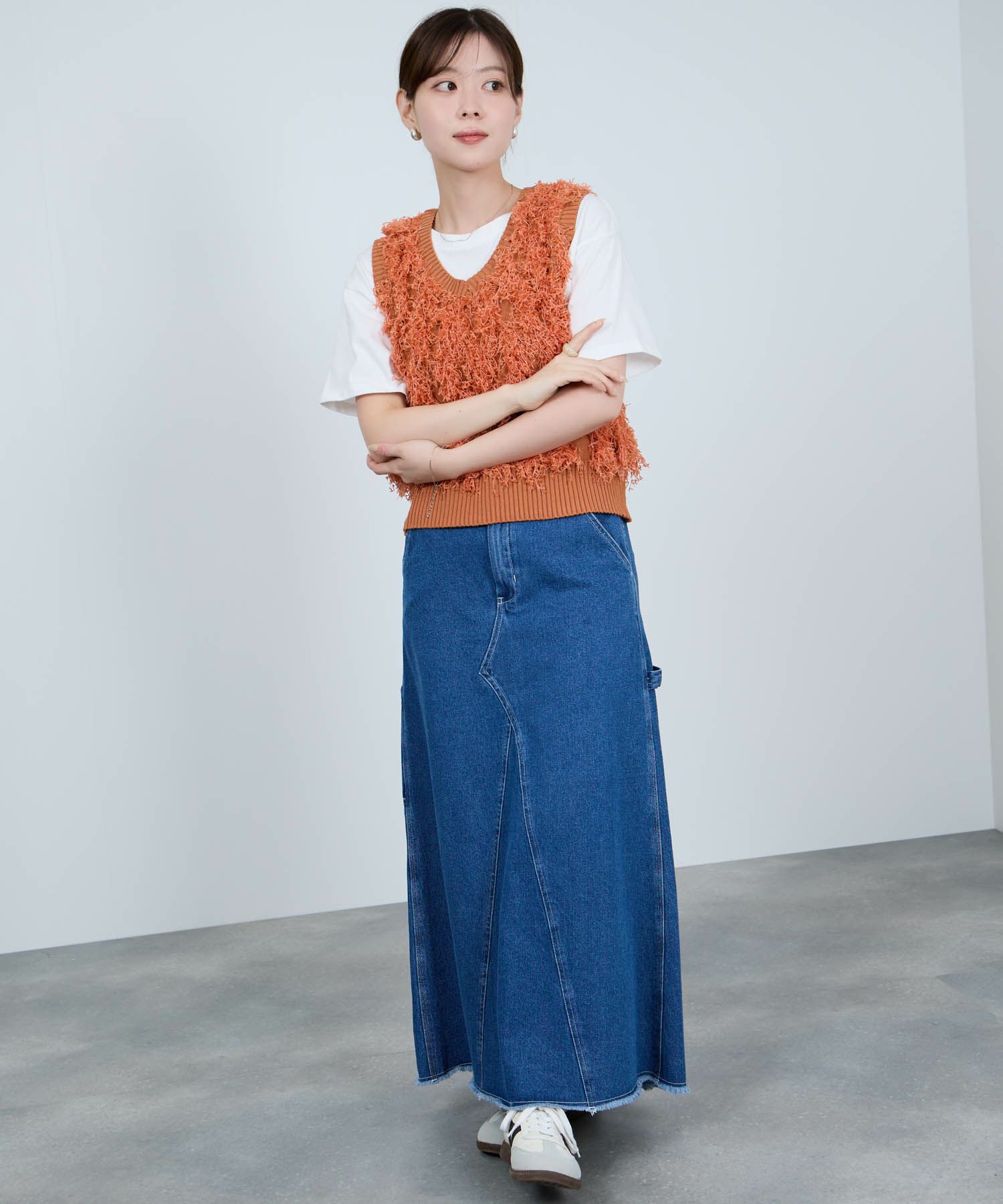 nAvy  毎日はきたくなるデニム「マイデニ」 ペインタースカート レディース商品画像-11