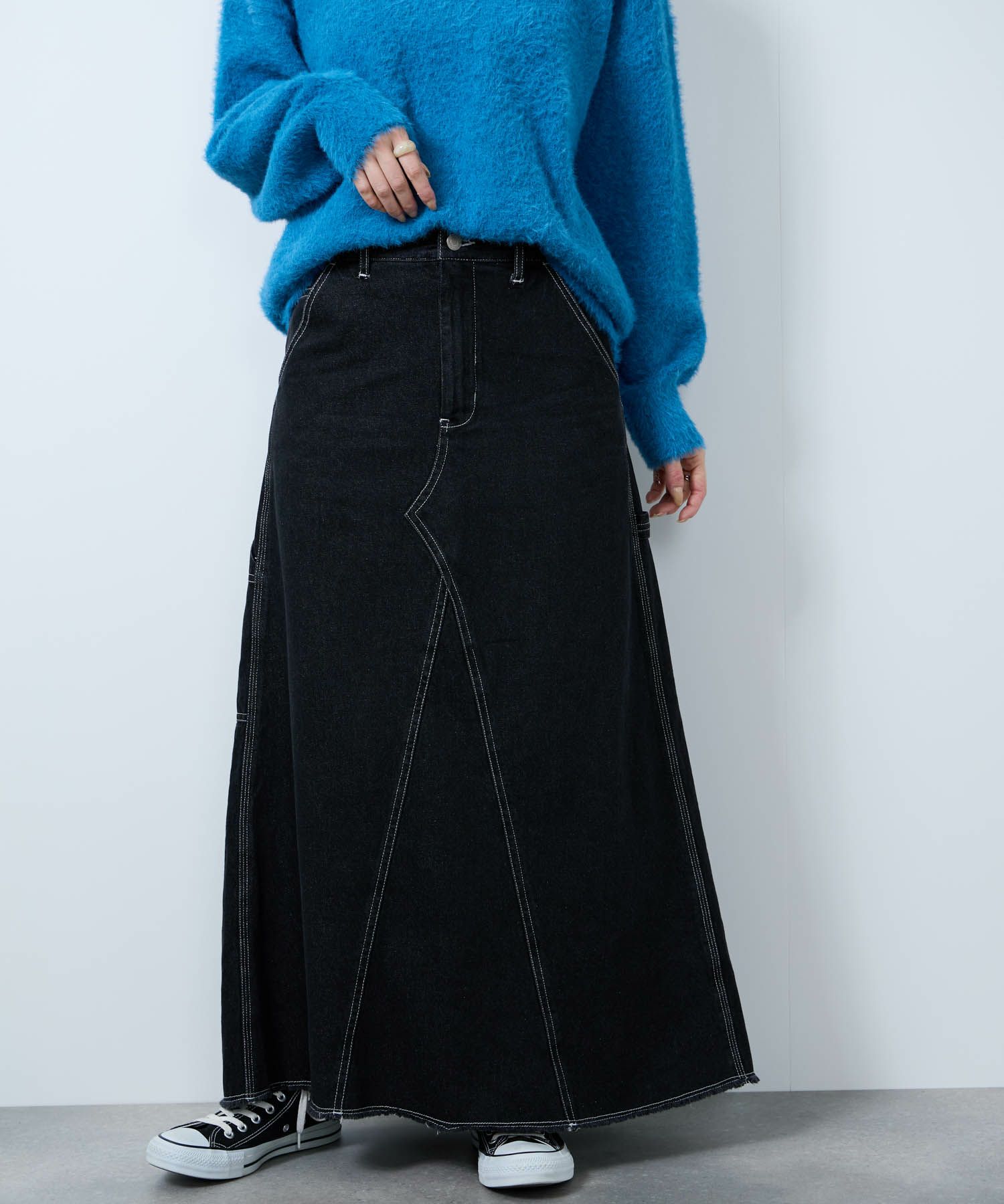 nAvy  毎日はきたくなるデニム「マイデニ」 ペインタースカート レディース商品画像-12