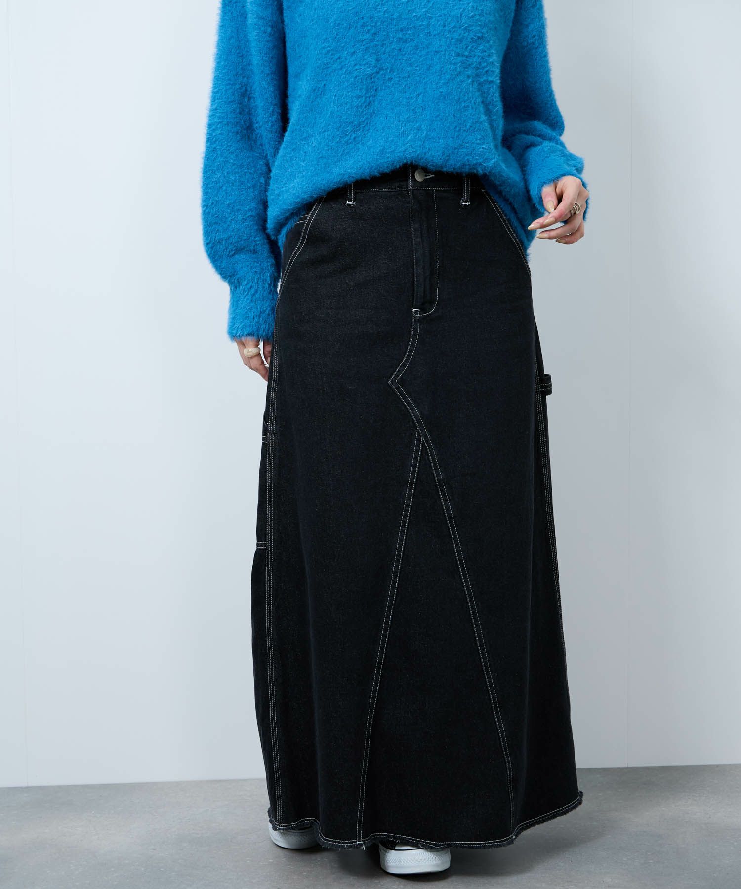 nAvy  毎日はきたくなるデニム「マイデニ」 ペインタースカート レディース商品画像-13