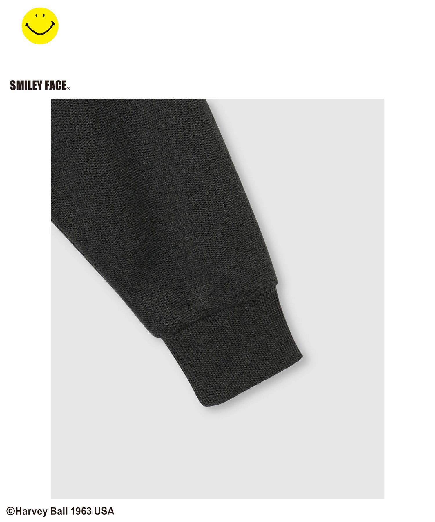 Simplify  スマイリーフェイス ポンチ素材プリントビッグトレーナー キッズ商品画像-5