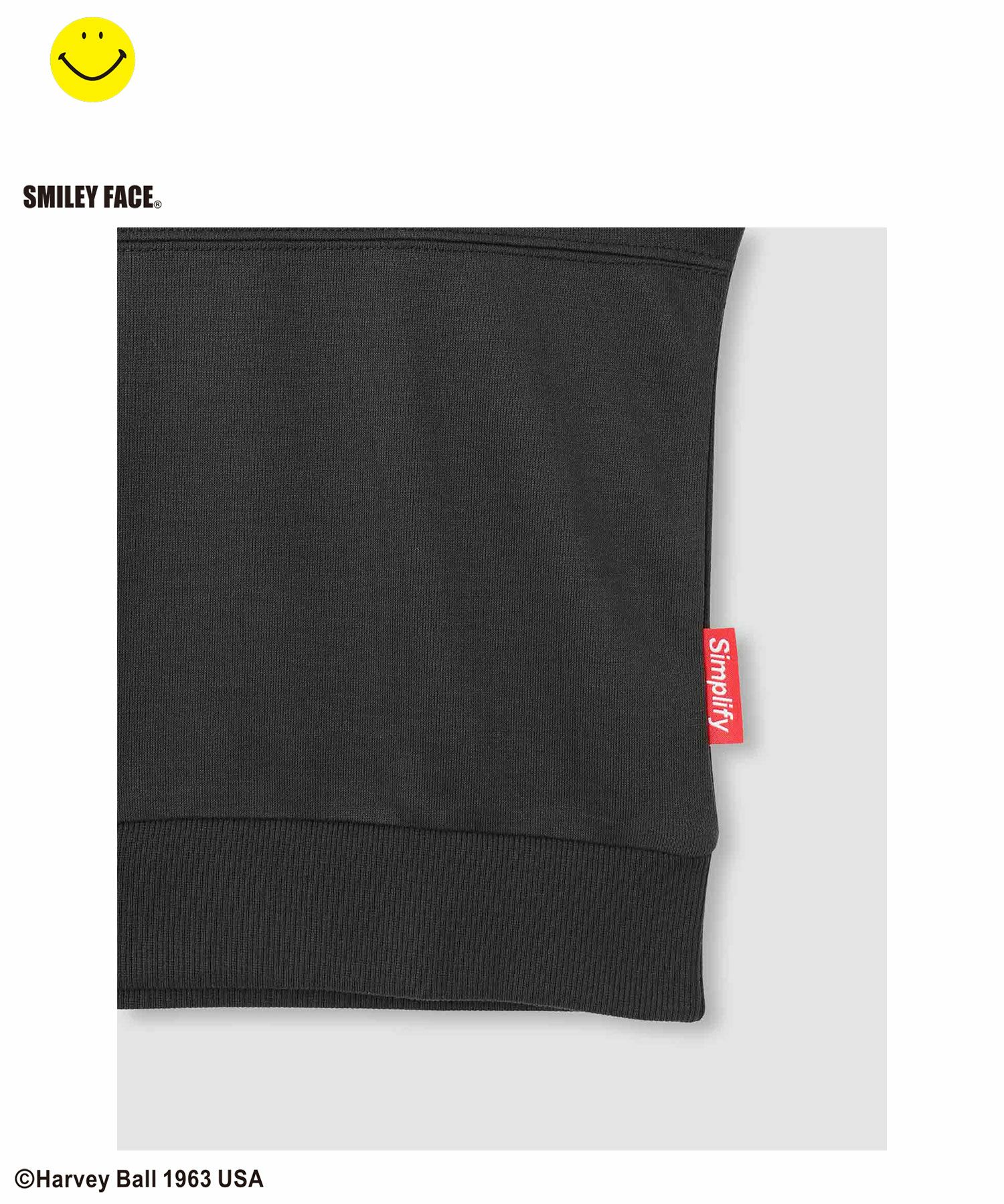 Simplify  スマイリーフェイス ポンチ素材プリントビッグトレーナー キッズ商品画像-6