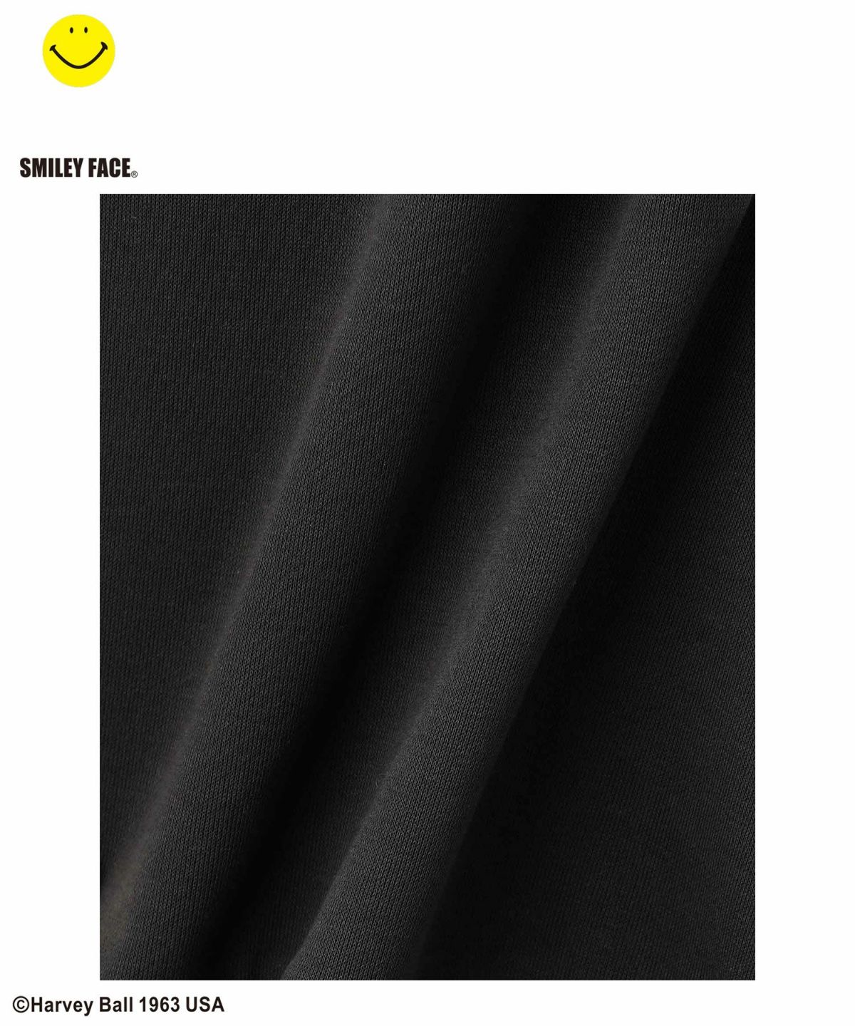 Simplify スマイリーフェイス ポンチ素材プリントビッグトレーナー キッズ