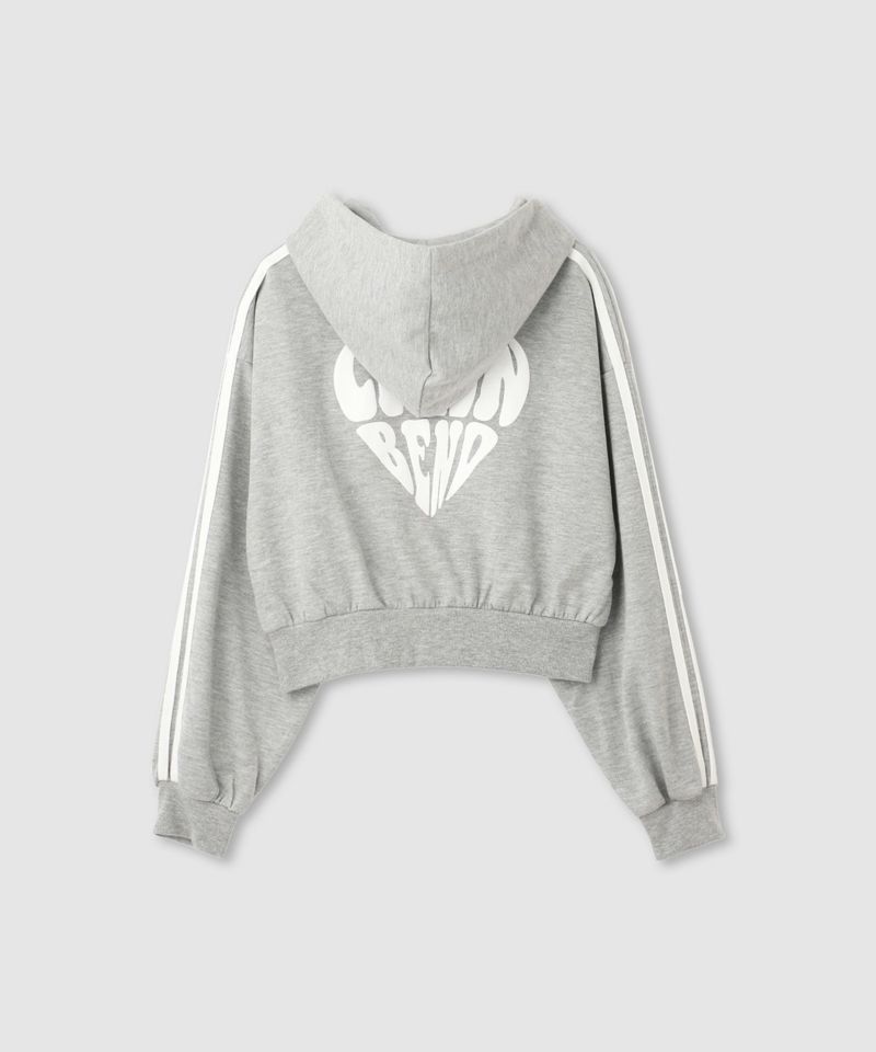 Simplify  ポンチ素材 短丈ZIPパーカーアンサンブル キッズ商品画像-3