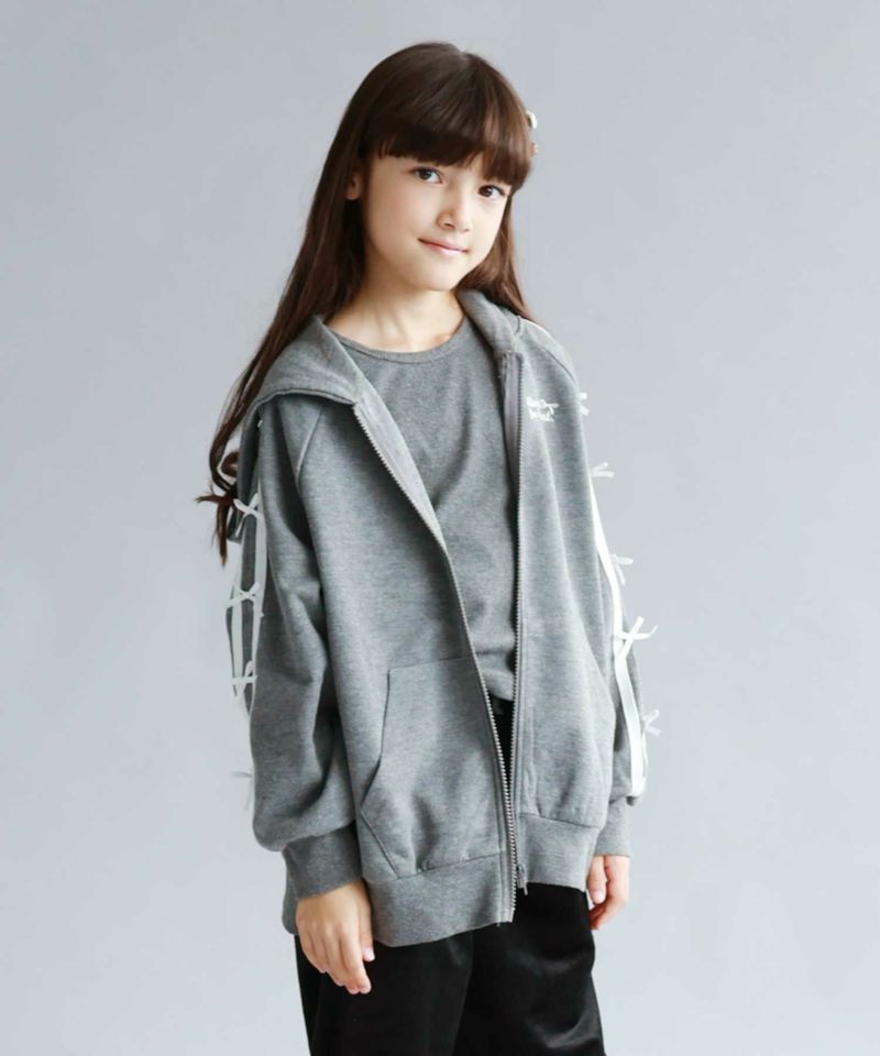 Simplify  ポンチ素材 ZIPパーカーアンサンブル キッズ商品画像-3