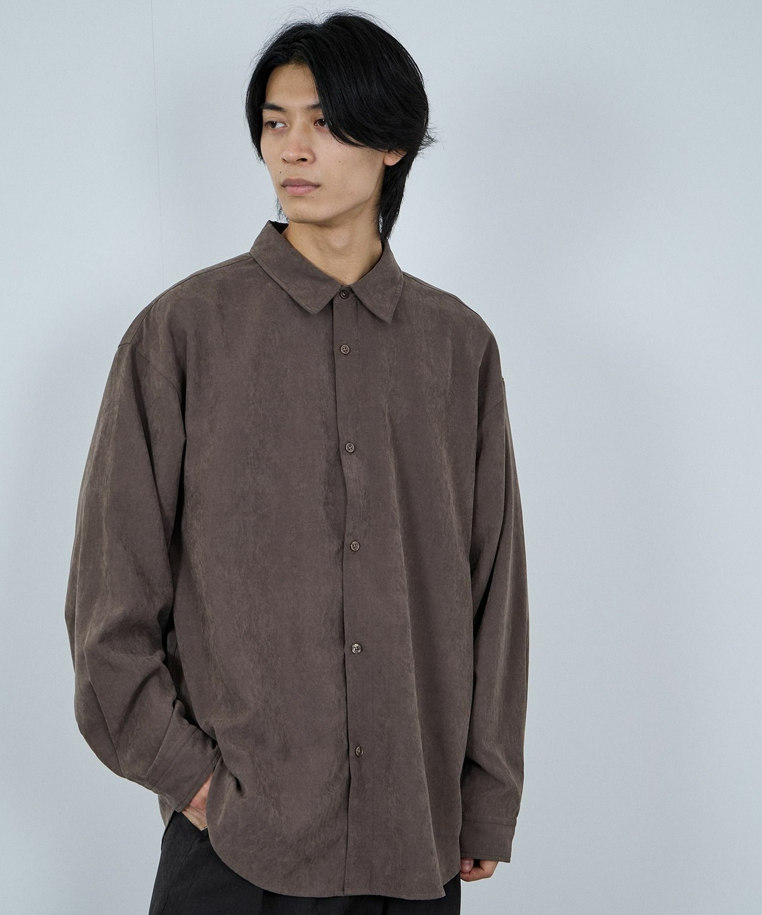 URBAN COLLECTION ピーチタッチルーズシャツ メンズ