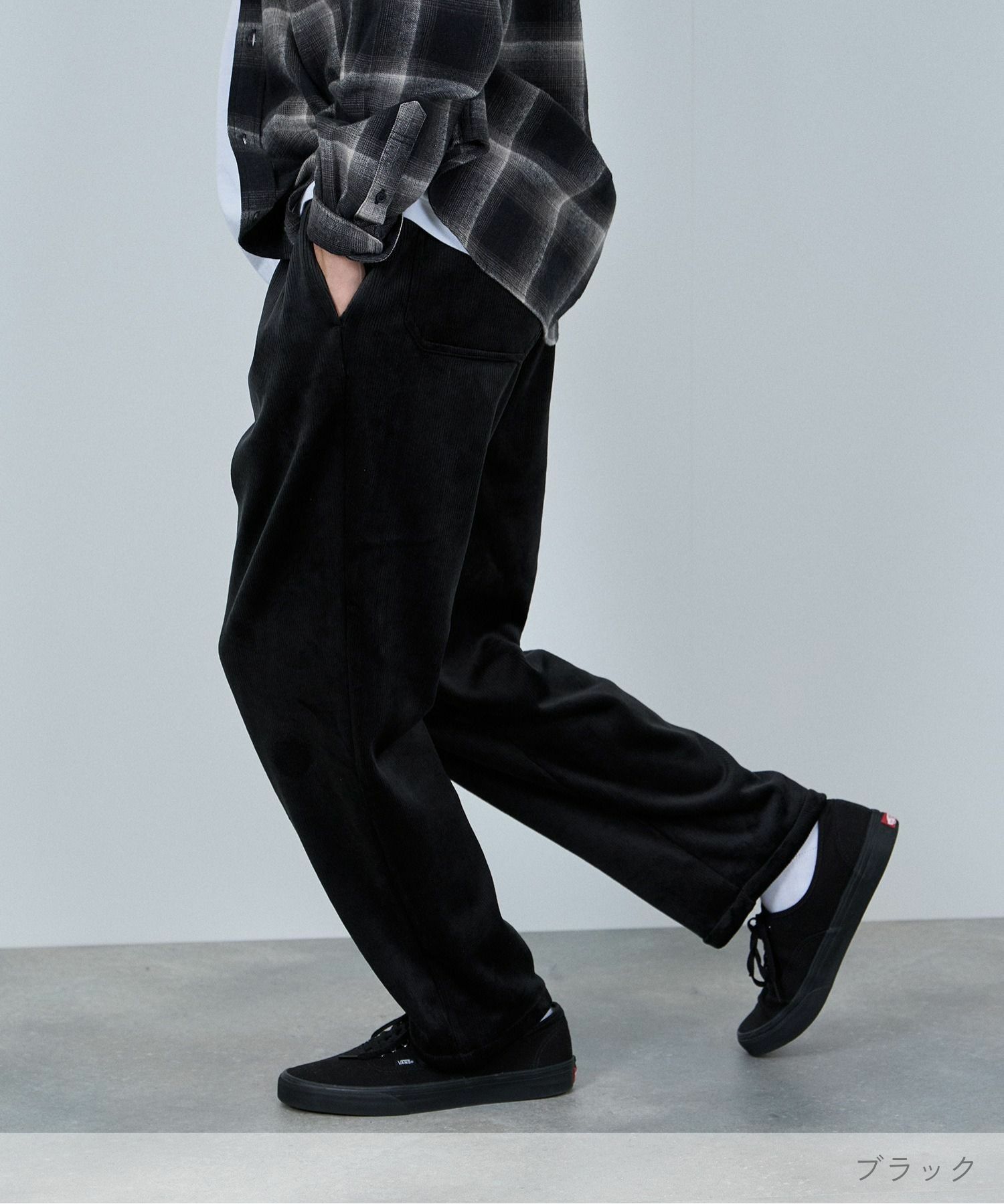 NAVY カットコール裏フリースパンツ メンズ