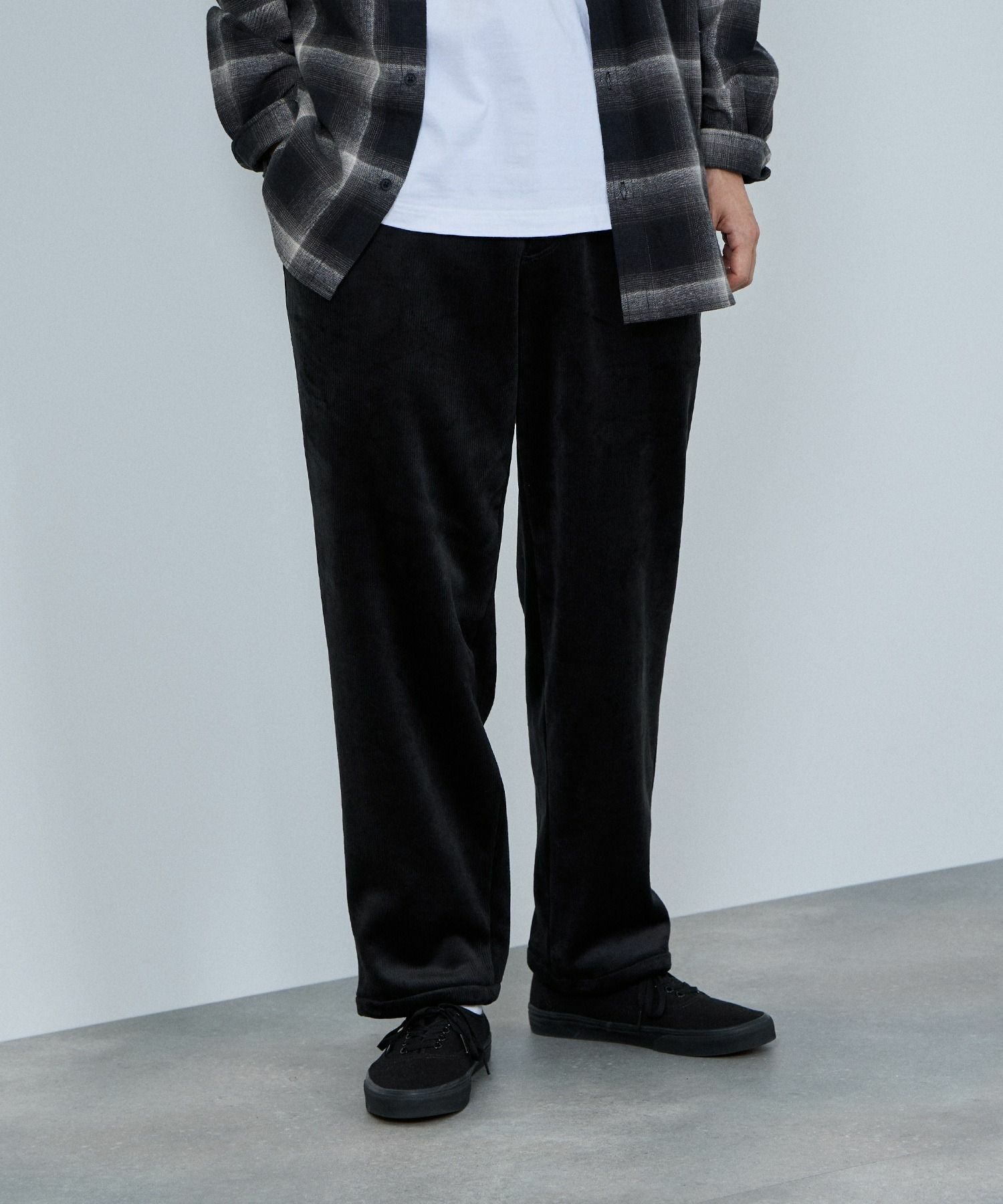 NAVY カットコール裏フリースパンツ メンズ商品画像-4