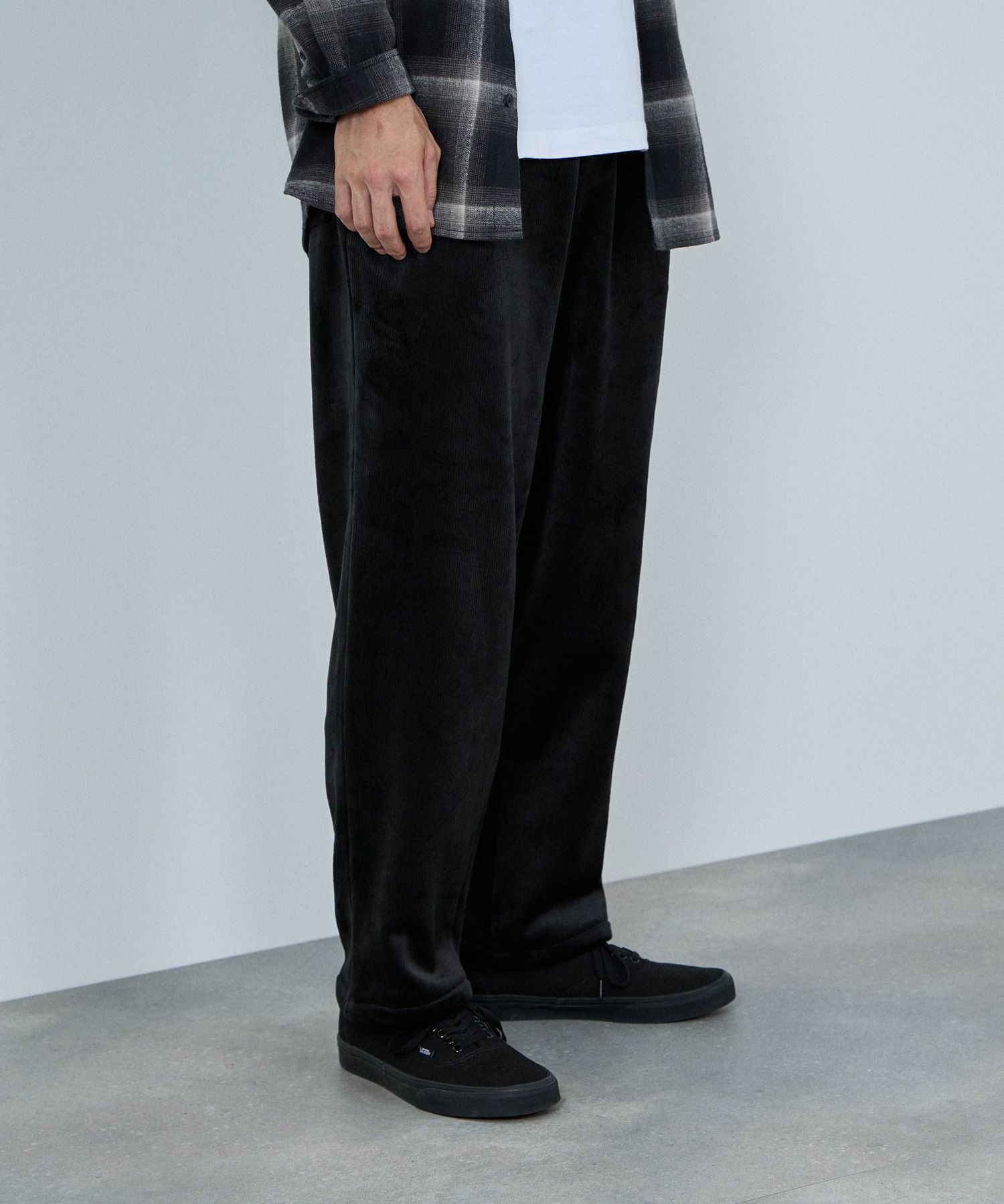 NAVY カットコール裏フリースパンツ メンズ商品画像-6