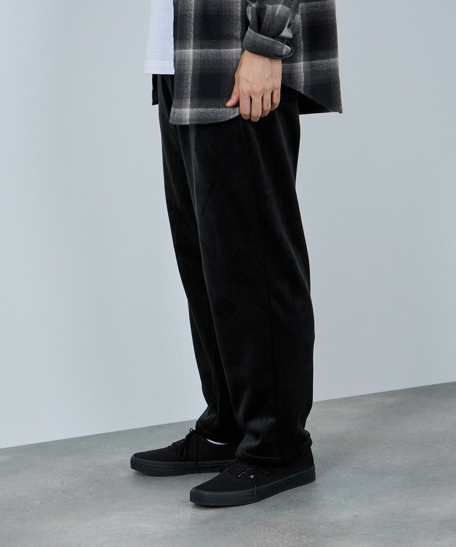 NAVY カットコール裏フリースパンツ メンズ商品画像-7