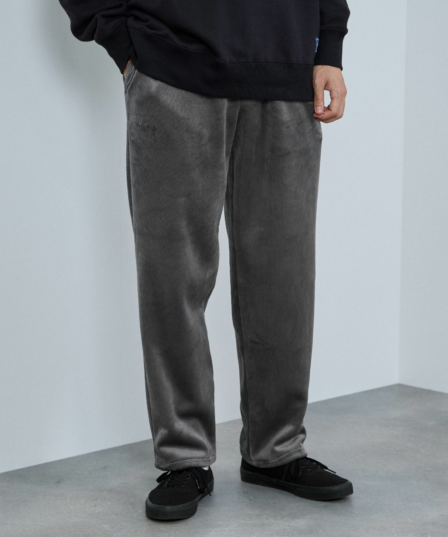 NAVY カットコール裏フリースパンツ メンズ