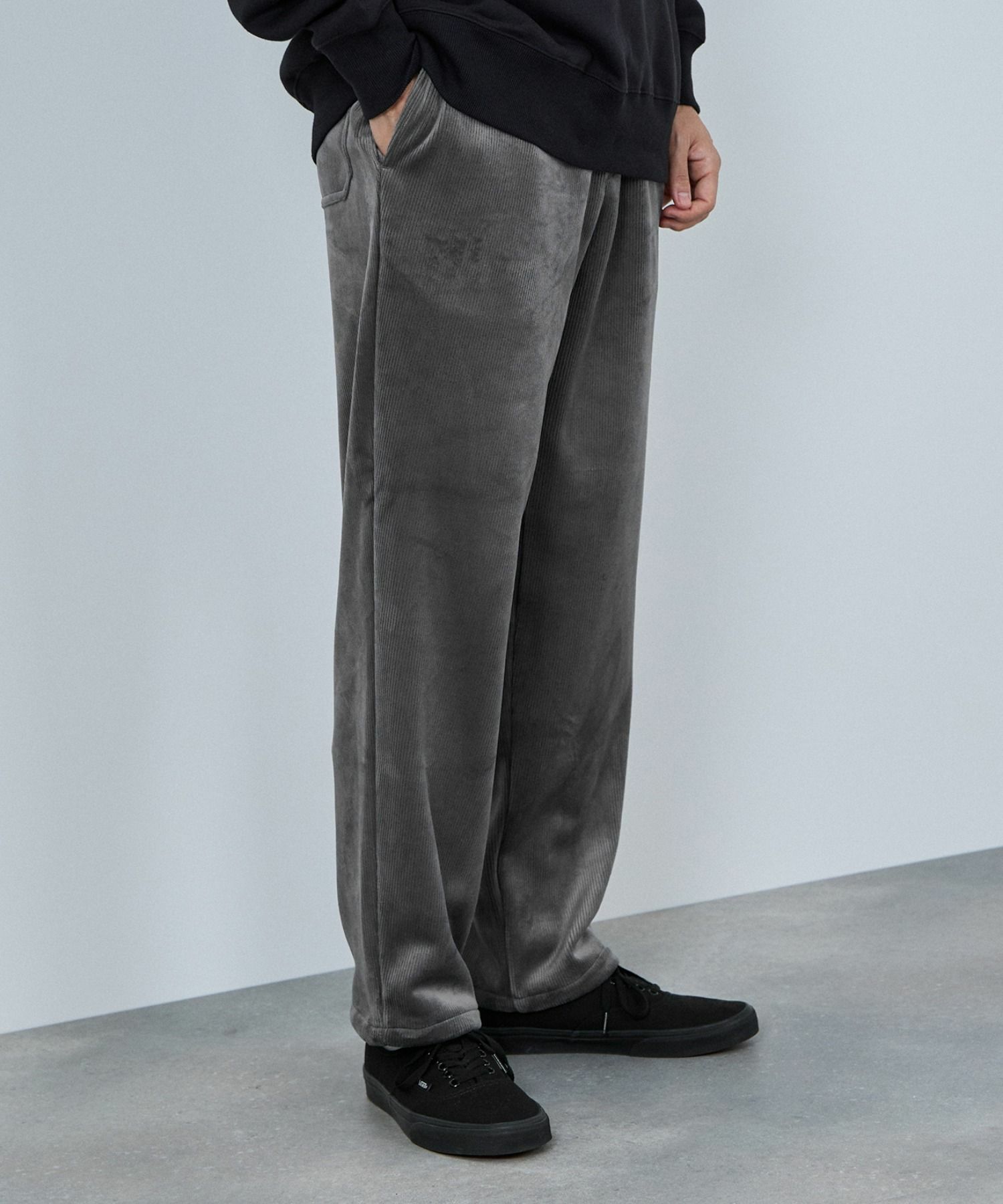 NAVY カットコール裏フリースパンツ メンズ商品画像-12