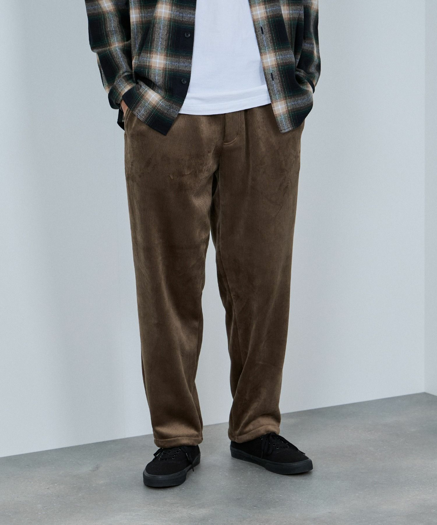 NAVY カットコール裏フリースパンツ メンズ