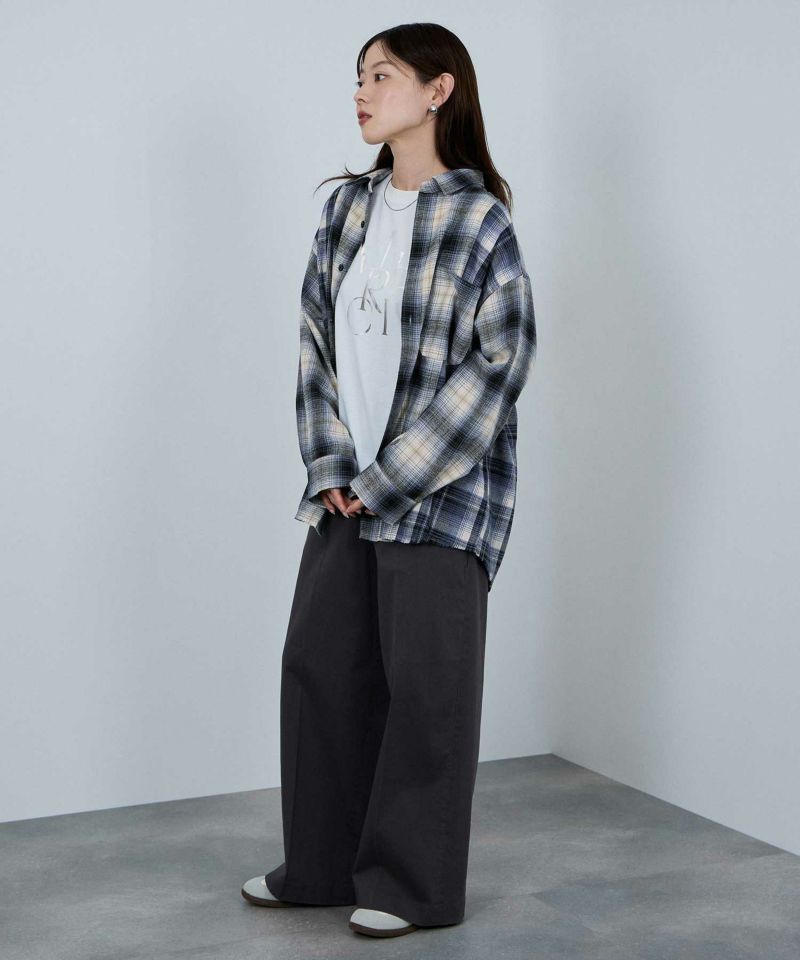 nAvy  オンブレ切替ネルシャツ レディース商品画像-10