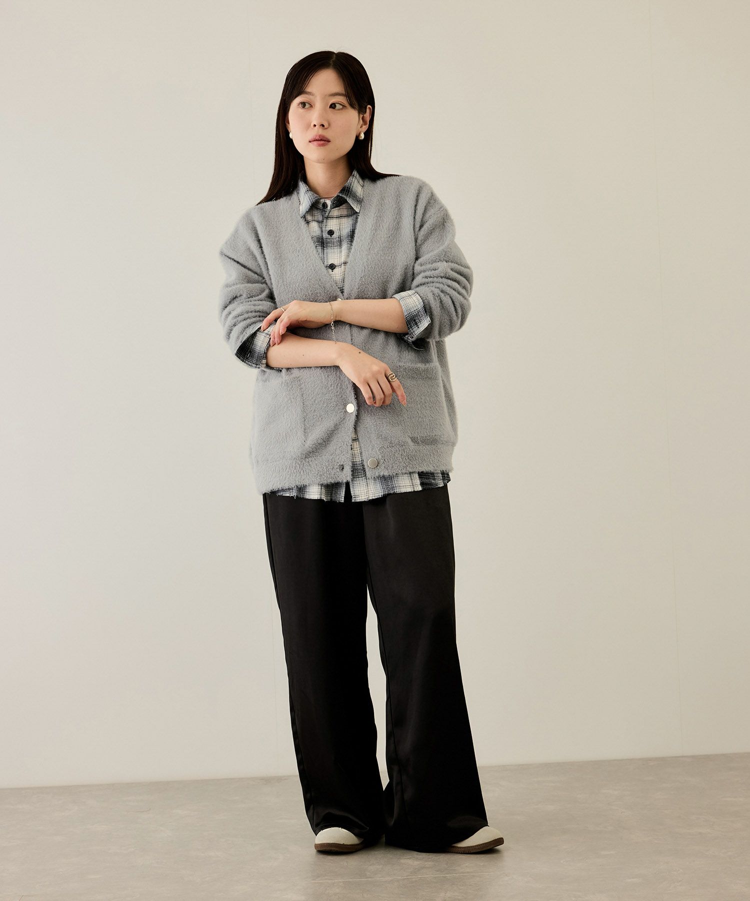 [値下げ]nAvy  オンブレ切替ネルシャツ レディース商品画像-10