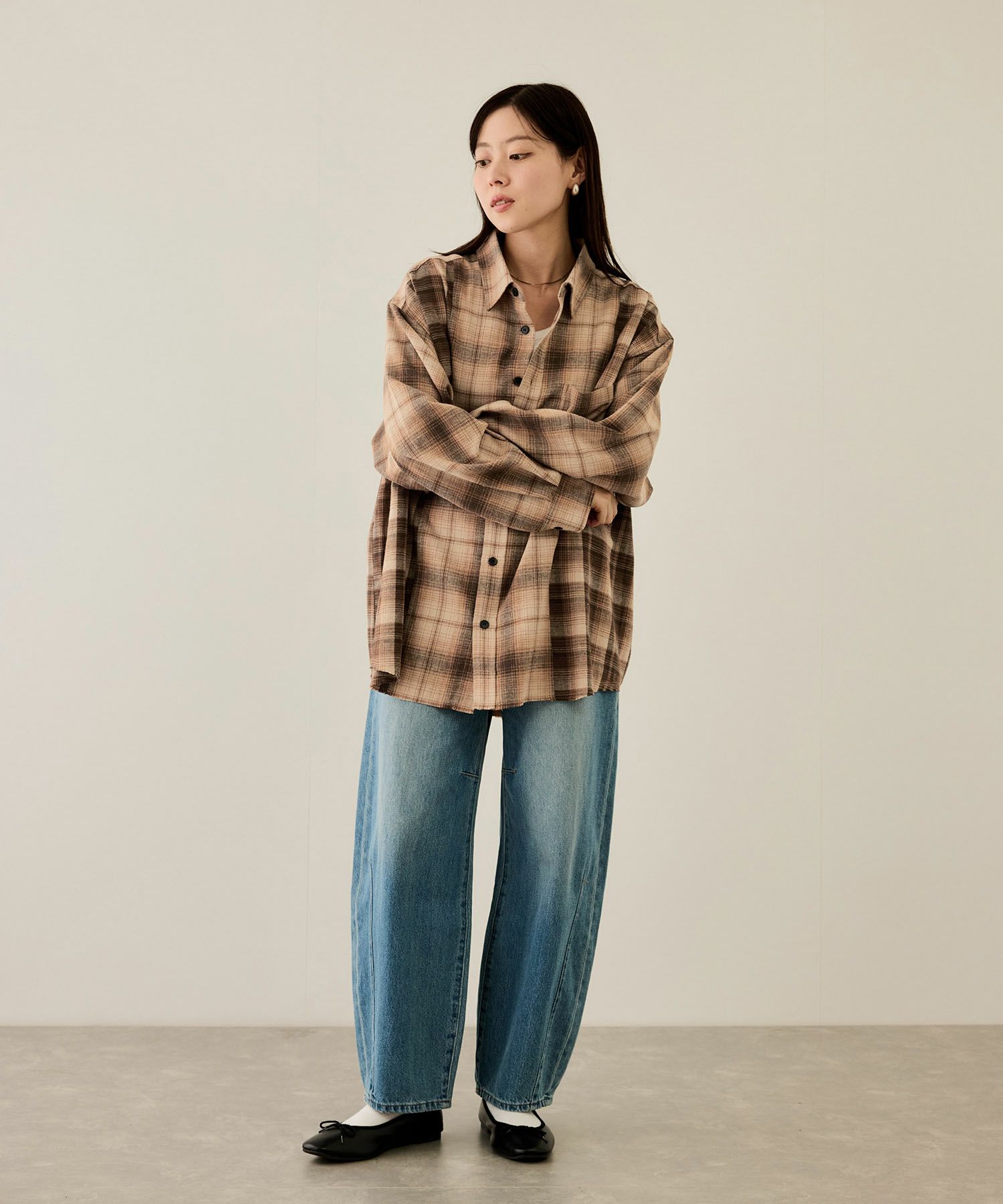 nAvy  オンブレ切替ネルシャツ レディース商品画像-14