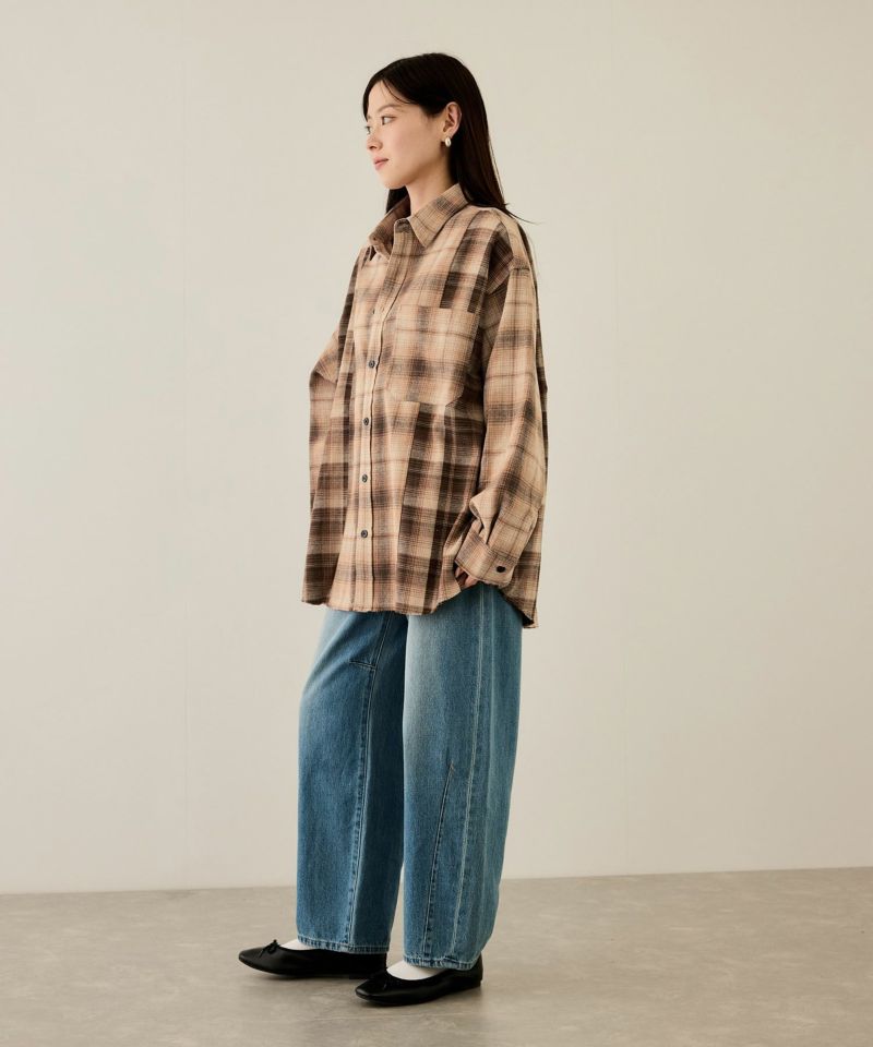 nAvy  オンブレ切替ネルシャツ レディース商品画像-15