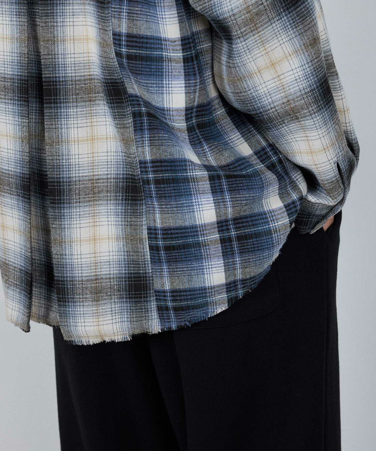 nAvy オンブレ切替ネルシャツ レディース