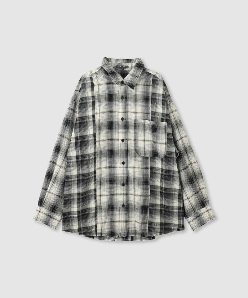 [値下げ]nAvy  オンブレ切替ネルシャツ レディース商品画像-17