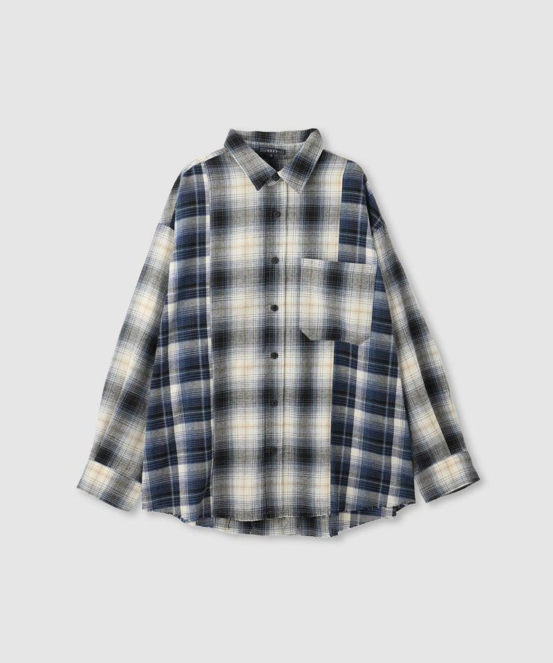 nAvy  オンブレ切替ネルシャツ レディース商品画像-33