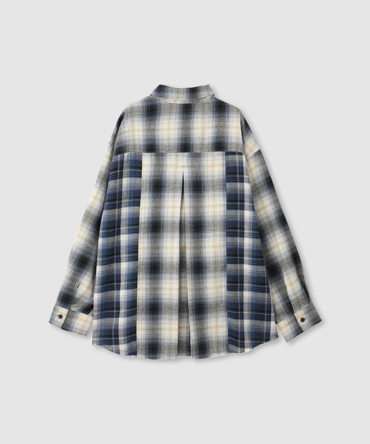 nAvy オンブレ切替ネルシャツ レディース