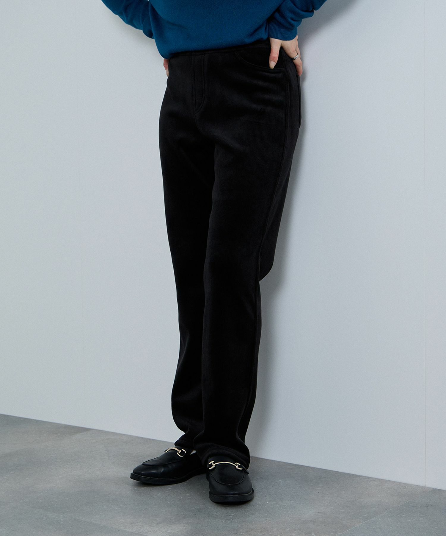 nAvy  MAC HEAT コーデュロイ裏ベロアストレートパンツ レディース商品サムネイル-4