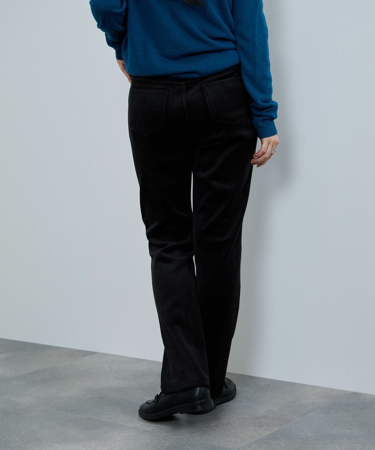 nAvy MAC HEAT コーデュロイ裏ベロアストレートパンツ レディース