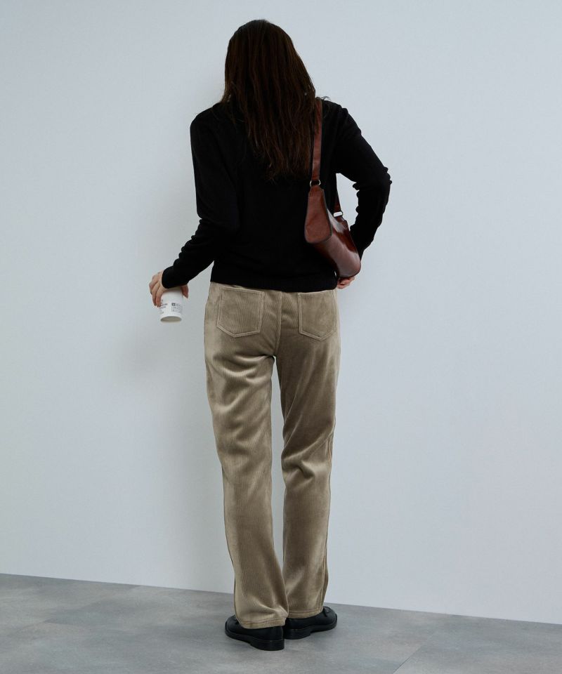 [値下げ]nAvy  MAC HEAT コーデュロイ裏ベロアストレートパンツ レディース商品画像-15