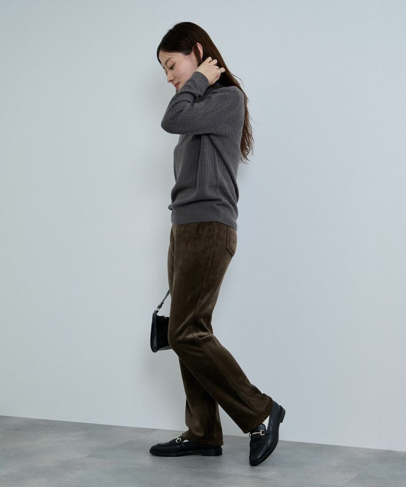 nAvy  MAC HEAT コーデュロイ裏ベロアストレートパンツ レディース商品画像-19