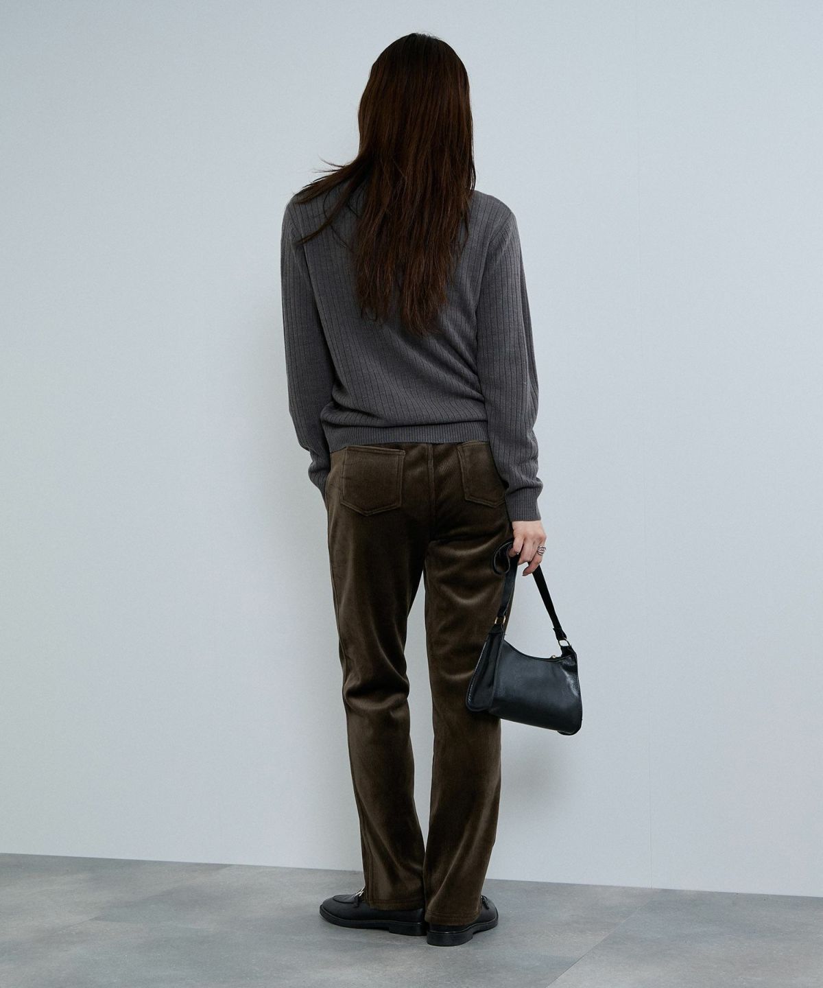 nAvy MAC HEAT コーデュロイ裏ベロアストレートパンツ レディース